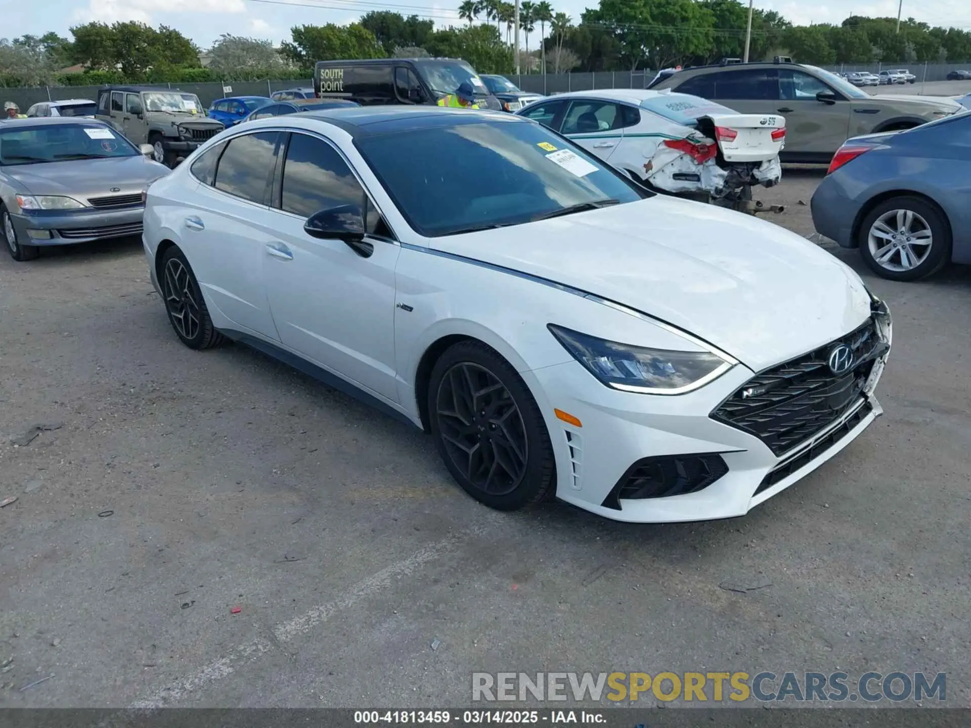 1 Photograph of a damaged car 5NPEK4JC7MH125036 HYUNDAI SONATA 2021