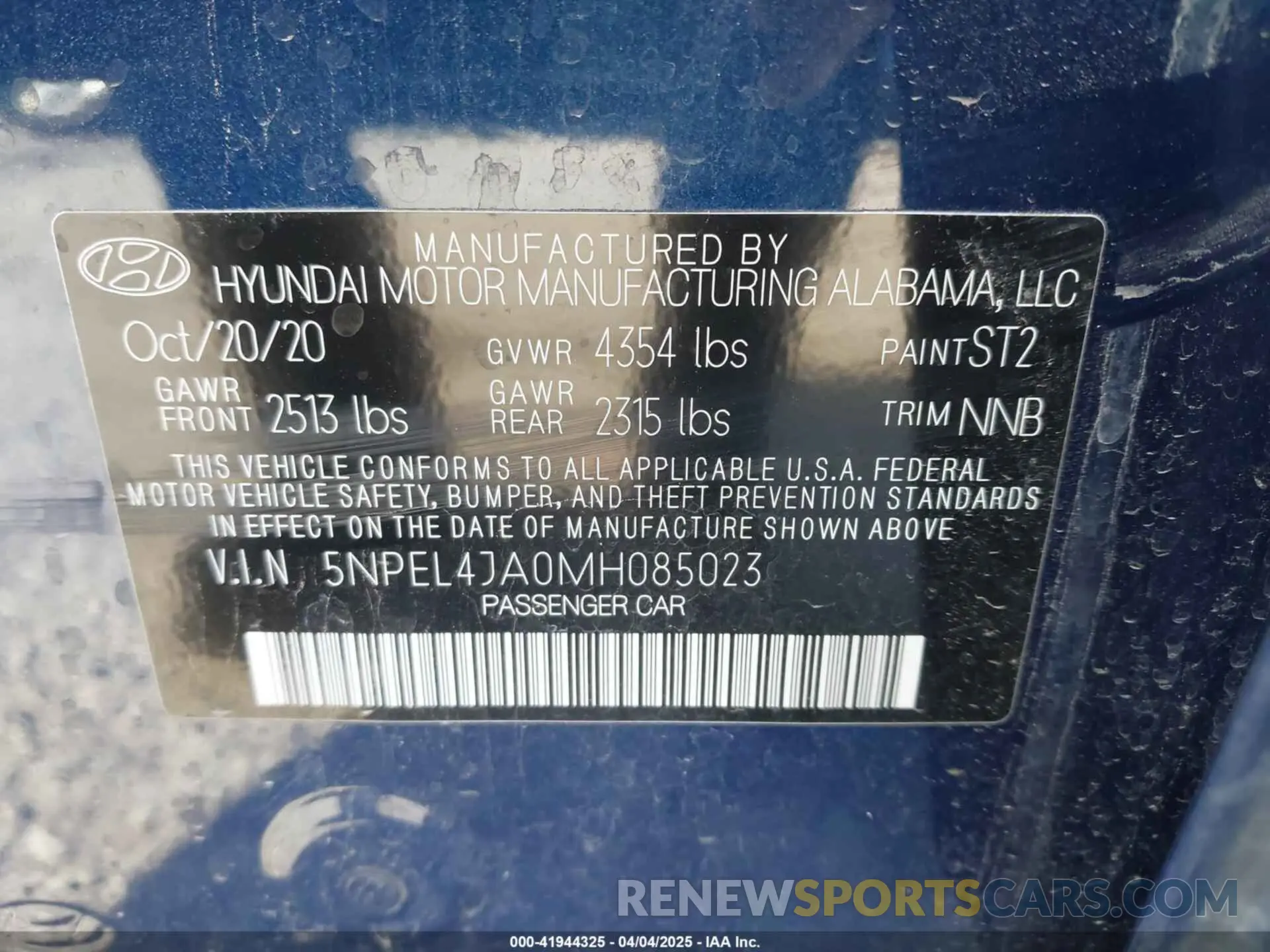 9 Photograph of a damaged car 5NPEL4JA0MH085023 HYUNDAI SONATA 2021