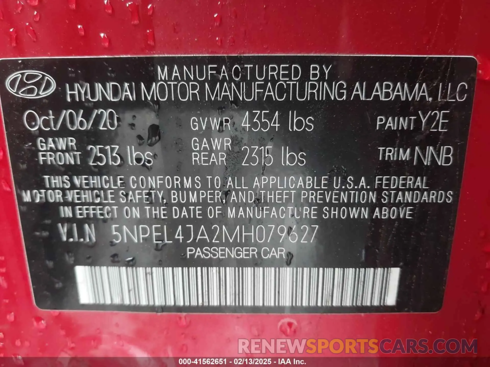 9 Photograph of a damaged car 5NPEL4JA2MH079627 HYUNDAI SONATA 2021