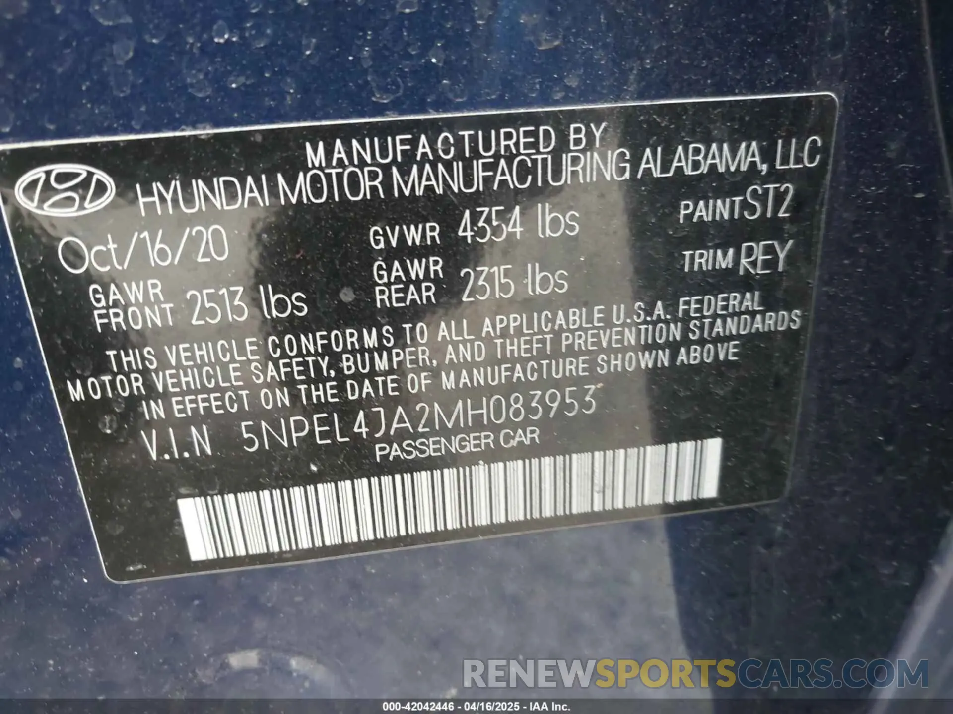 9 Photograph of a damaged car 5NPEL4JA2MH083953 HYUNDAI SONATA 2021