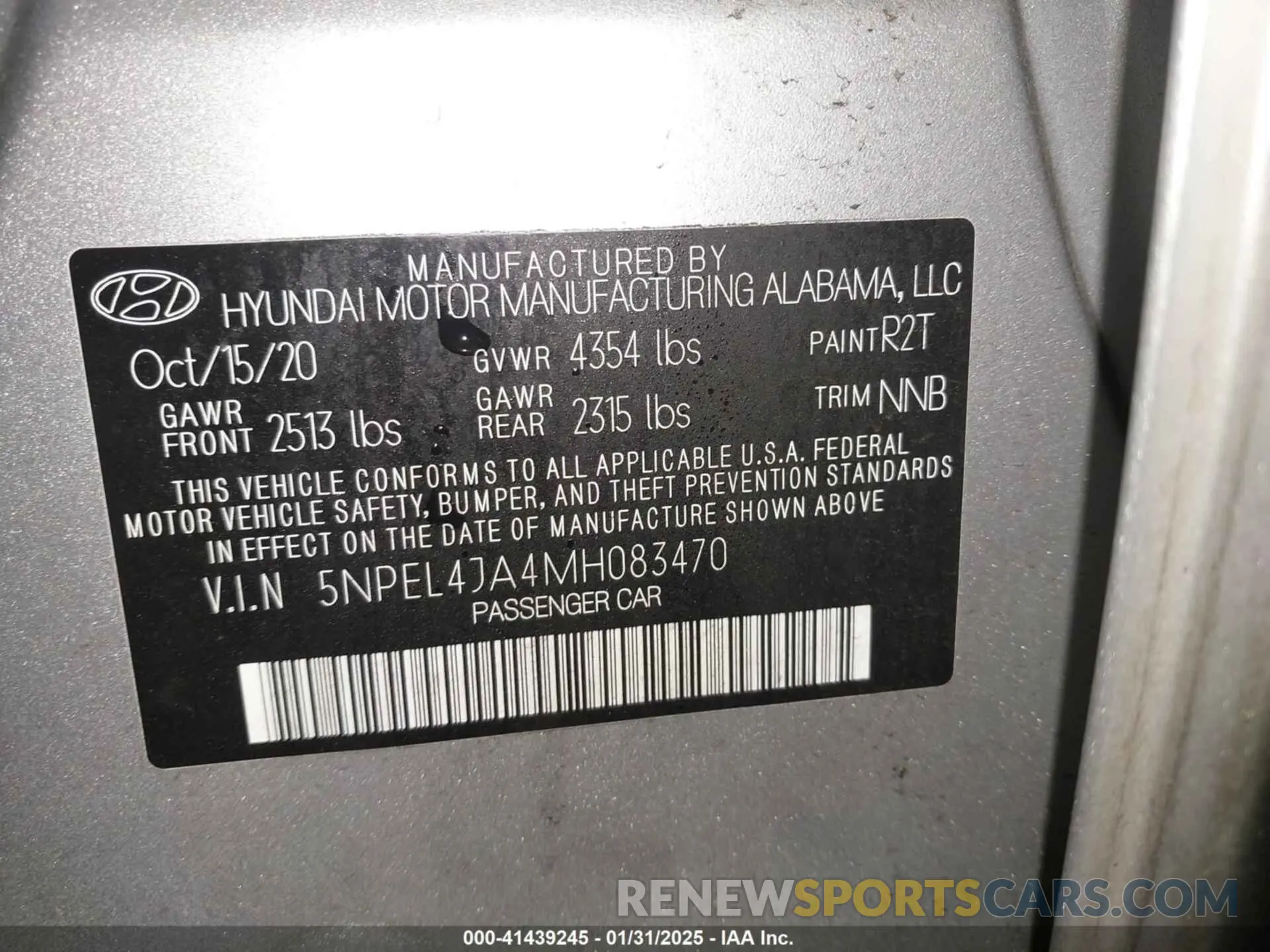 9 Photograph of a damaged car 5NPEL4JA4MH083470 HYUNDAI SONATA 2021