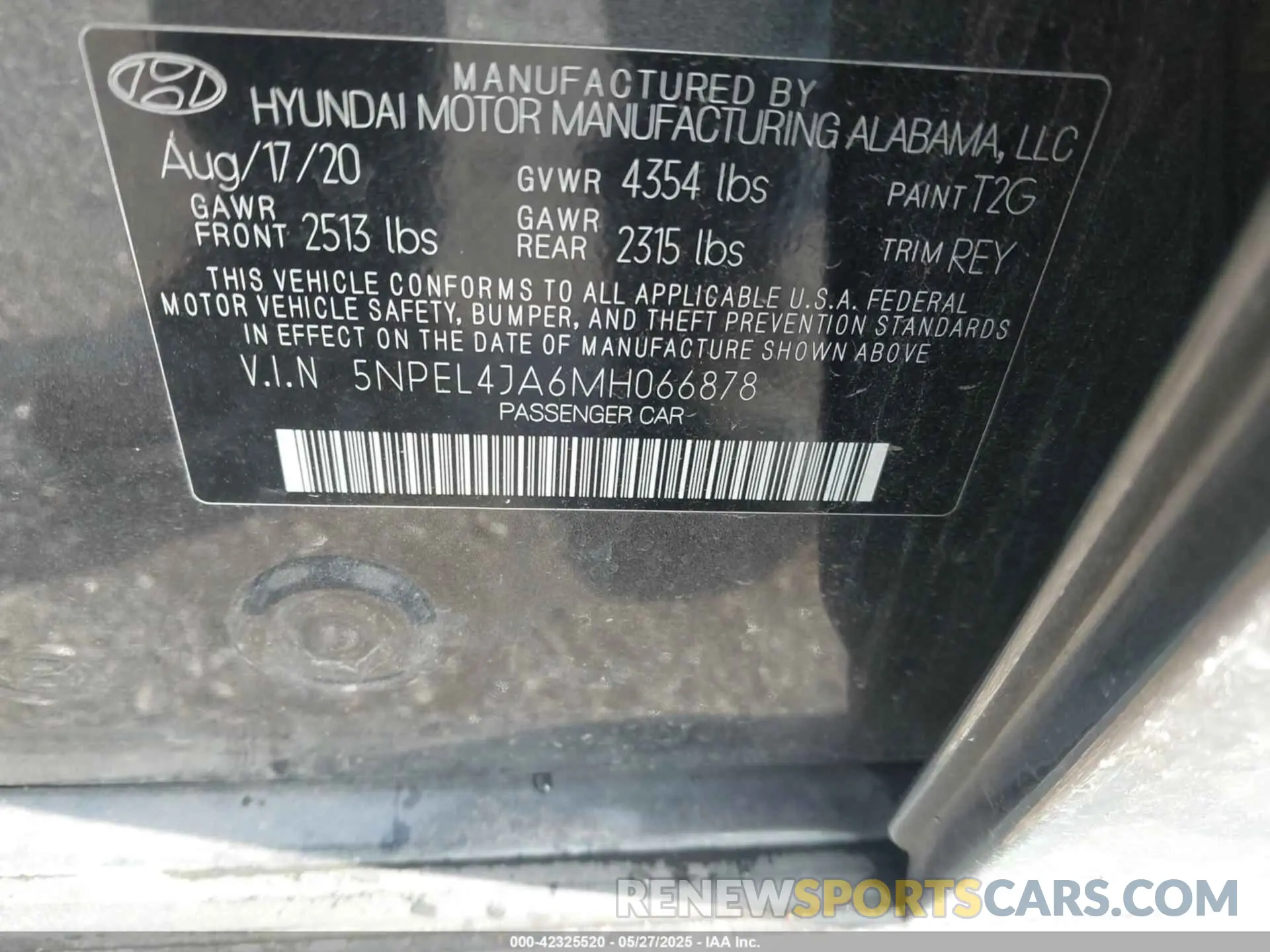 9 Photograph of a damaged car 5NPEL4JA6MH066878 HYUNDAI SONATA 2021