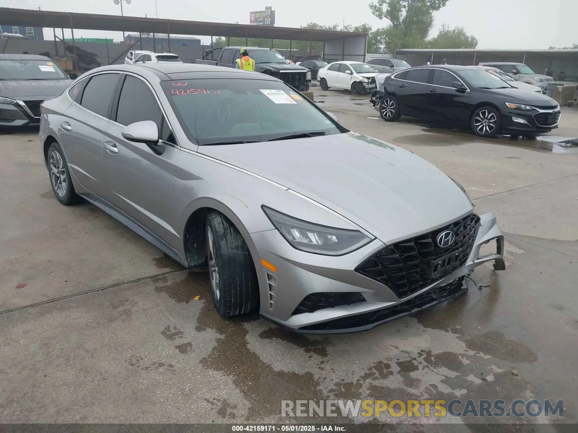 1 Photograph of a damaged car KMHL14JA5MA160167 HYUNDAI SONATA 2021