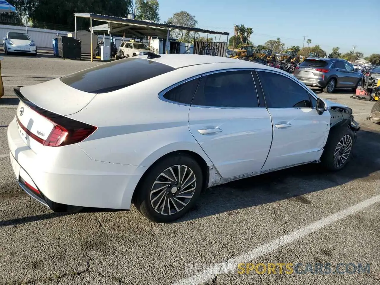3 Photograph of a damaged car KMHL34JJ1MA026525 HYUNDAI SONATA 2021