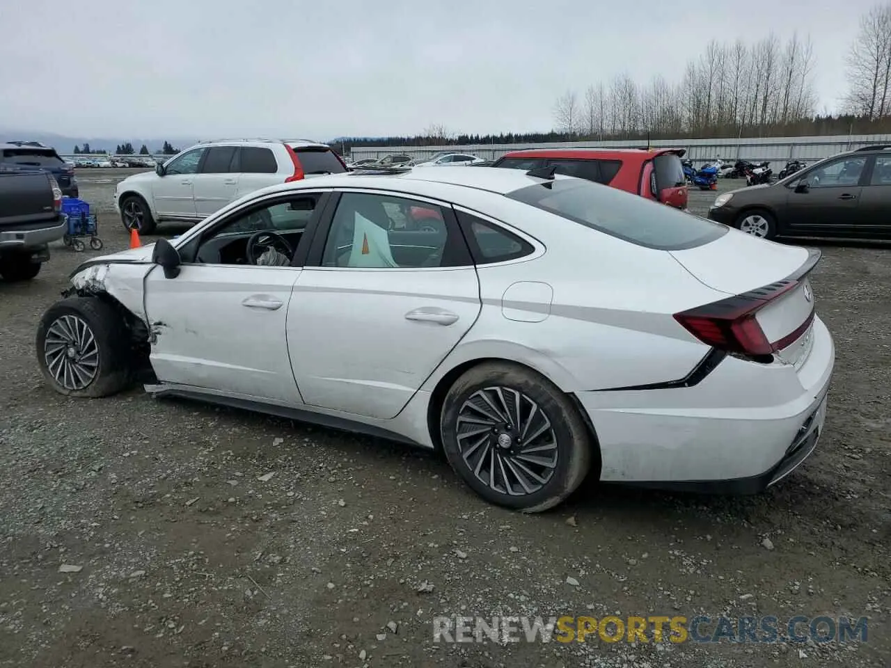 2 Photograph of a damaged car KMHL34JJ5MA027189 HYUNDAI SONATA 2021