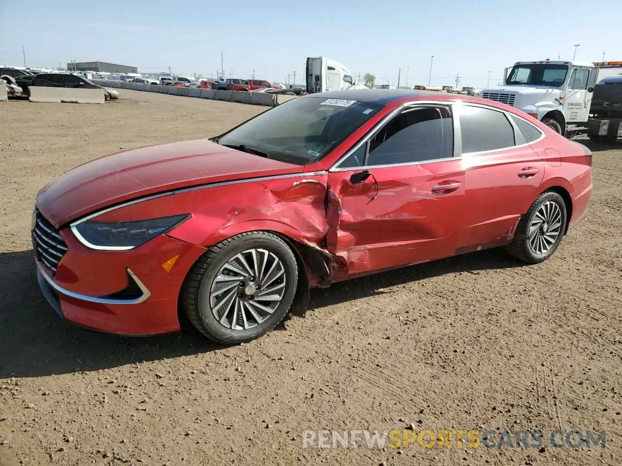 1 Photograph of a damaged car KMHL54JJ6MA027048 HYUNDAI SONATA 2021