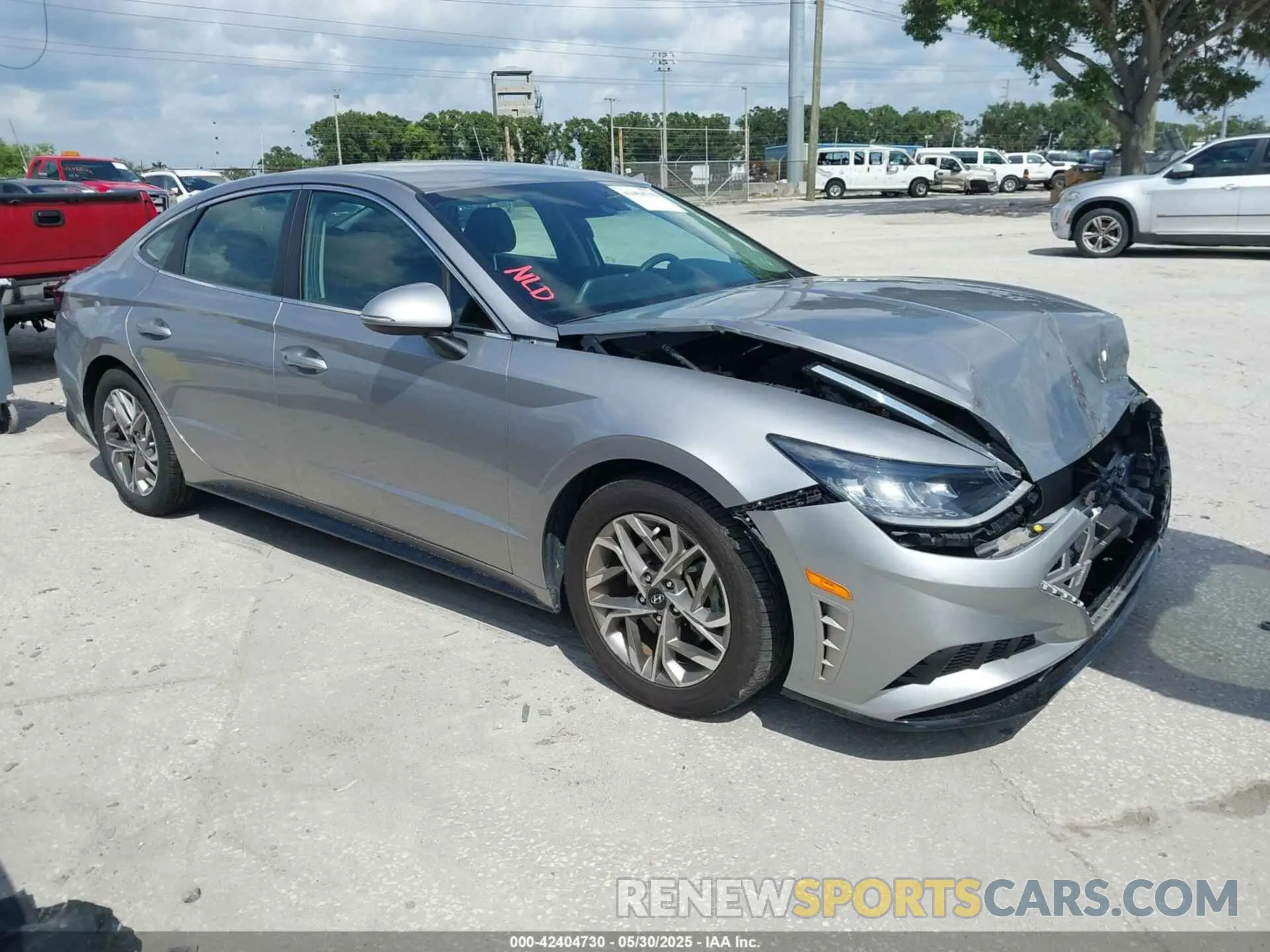 1 Photograph of a damaged car KMHL64JA0MA145576 HYUNDAI SONATA 2021