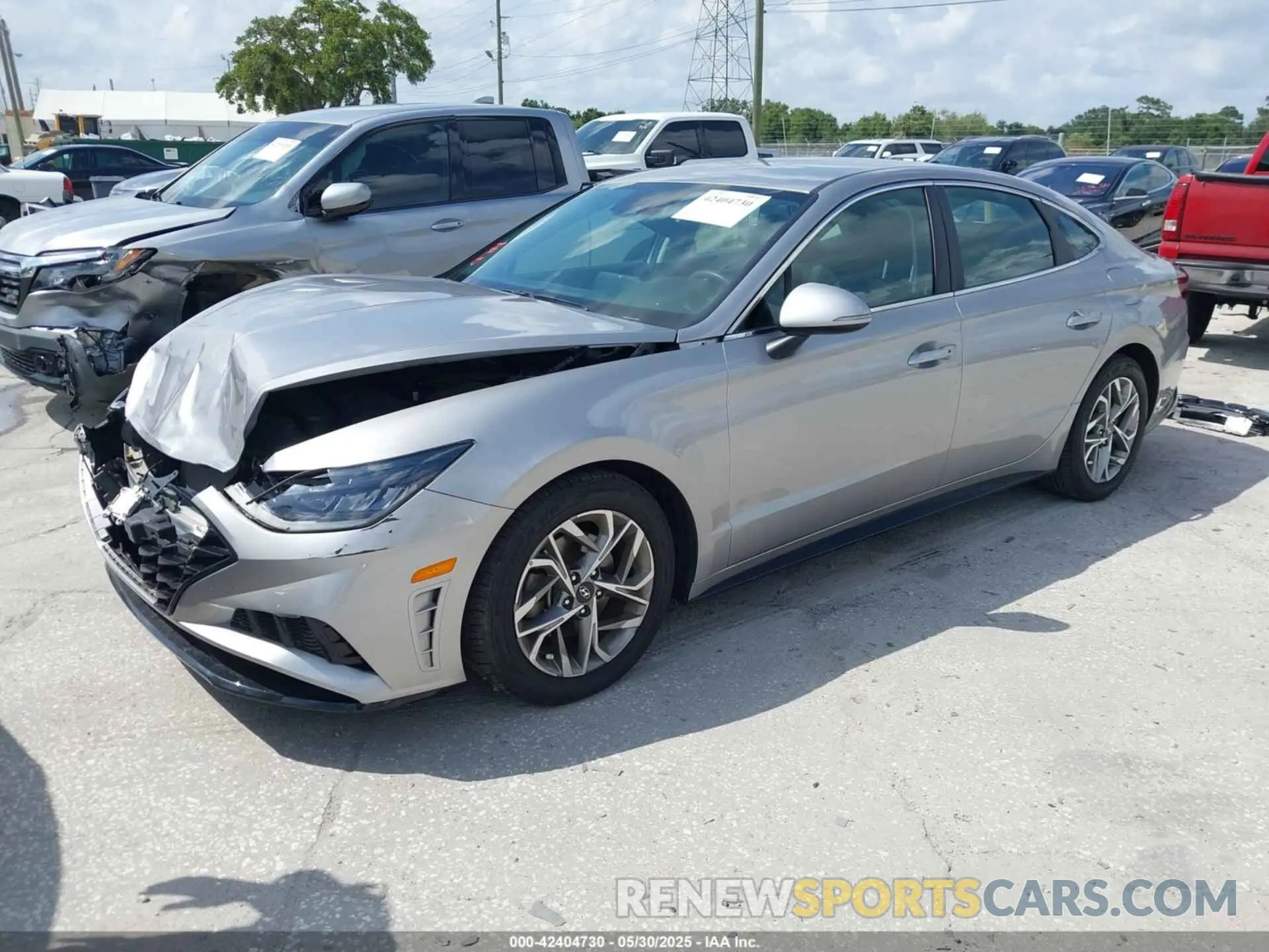 2 Photograph of a damaged car KMHL64JA0MA145576 HYUNDAI SONATA 2021