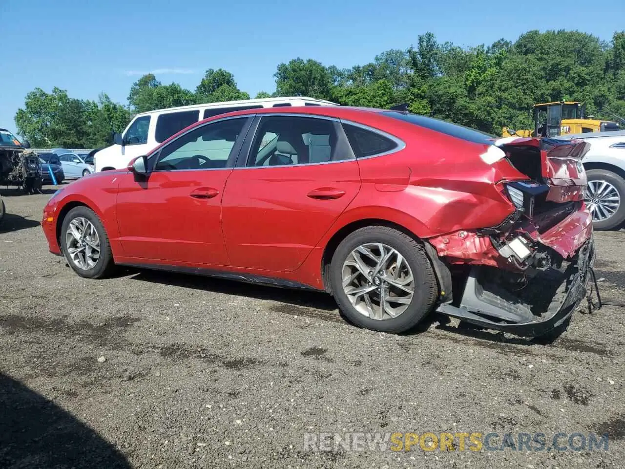 2 Photograph of a damaged car KMHL64JA1MA146140 HYUNDAI SONATA 2021