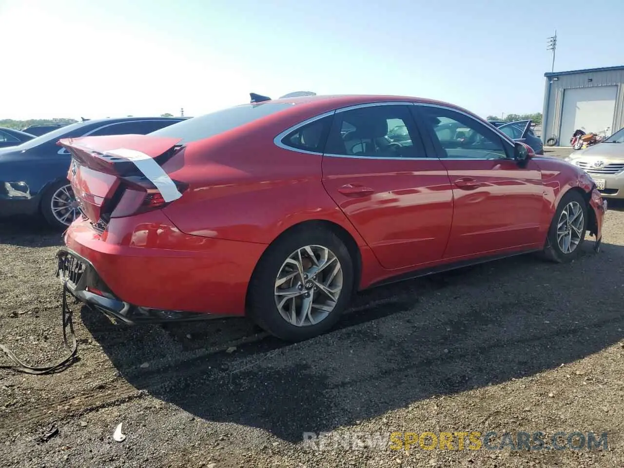 3 Photograph of a damaged car KMHL64JA1MA146140 HYUNDAI SONATA 2021