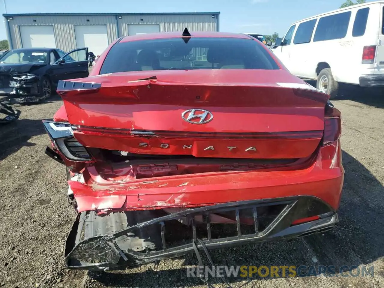 6 Photograph of a damaged car KMHL64JA1MA146140 HYUNDAI SONATA 2021