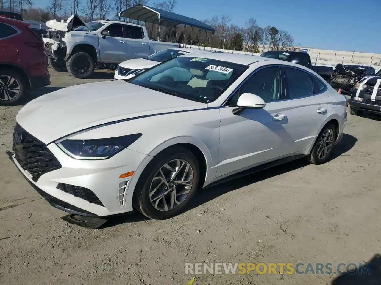 1 Photograph of a damaged car KMHL64JA1MA152911 HYUNDAI SONATA 2021