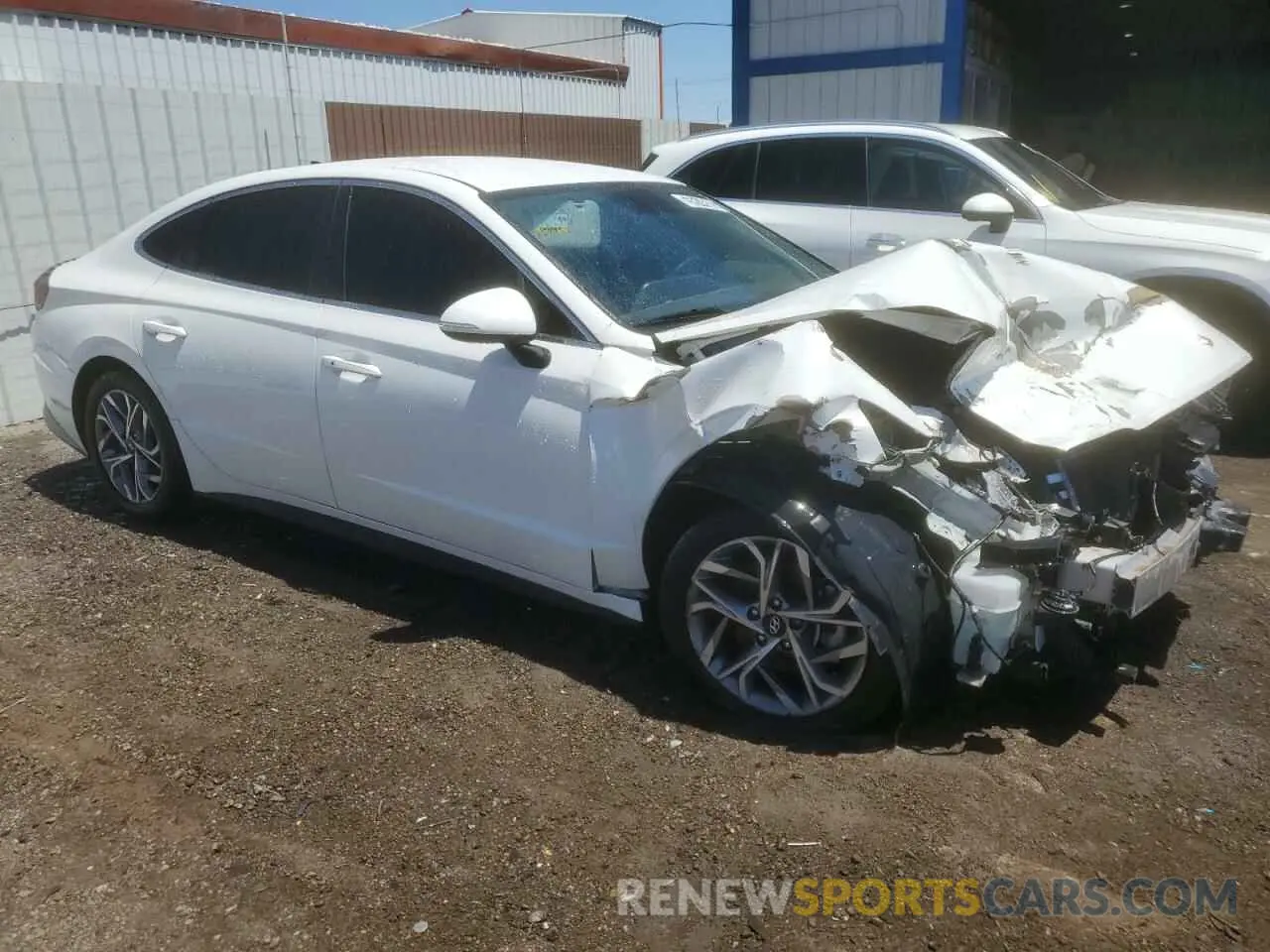 4 Photograph of a damaged car KMHL64JA1MA166436 HYUNDAI SONATA 2021