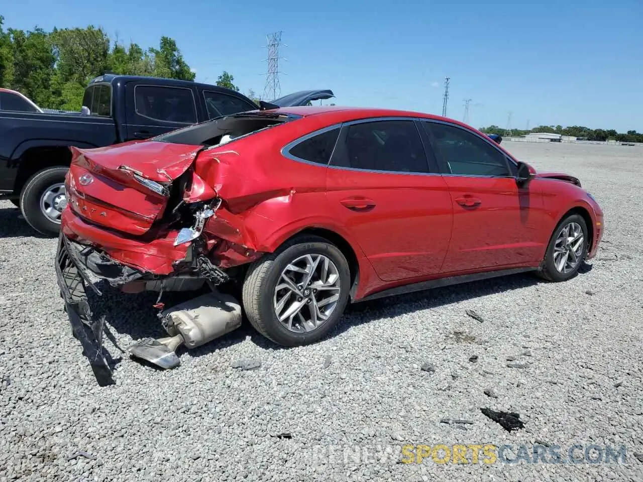 3 Photograph of a damaged car KMHL64JA3MA158984 HYUNDAI SONATA 2021