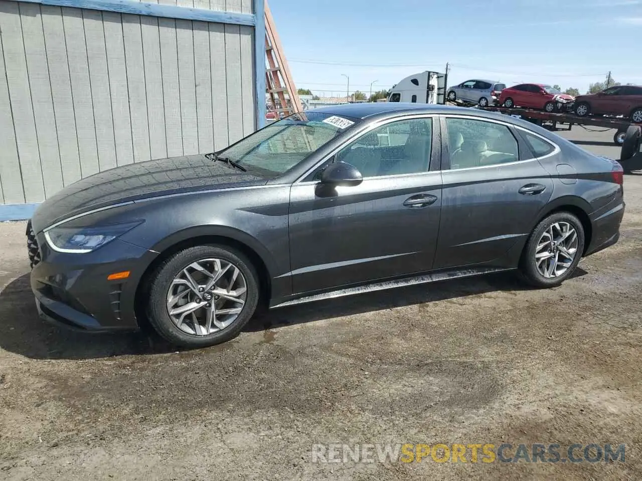 1 Photograph of a damaged car KMHL64JA6MA155027 HYUNDAI SONATA 2021