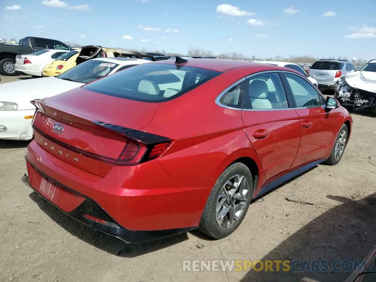 3 Photograph of a damaged car KMHL64JA7MA147812 HYUNDAI SONATA 2021