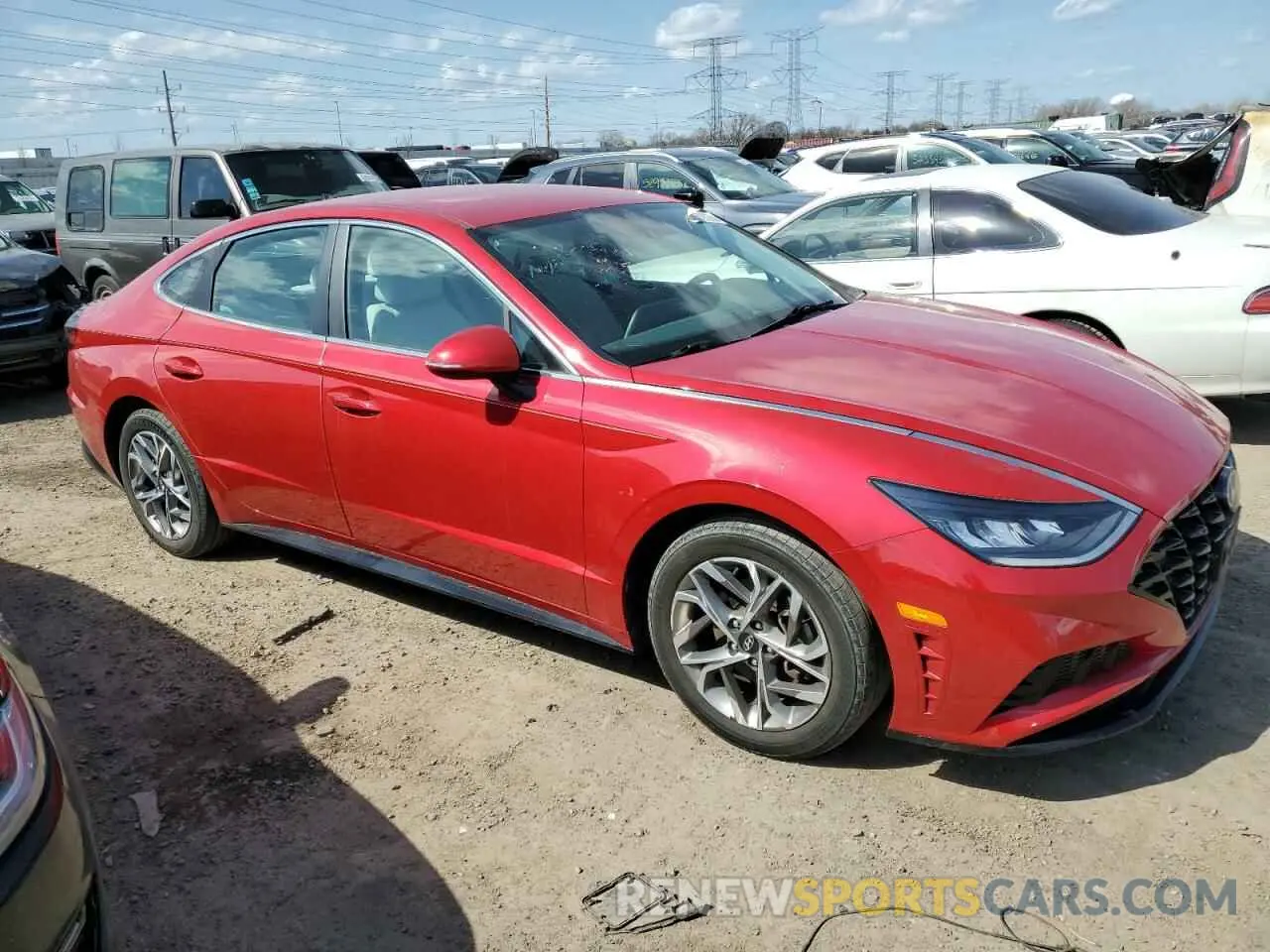 4 Photograph of a damaged car KMHL64JA7MA147812 HYUNDAI SONATA 2021