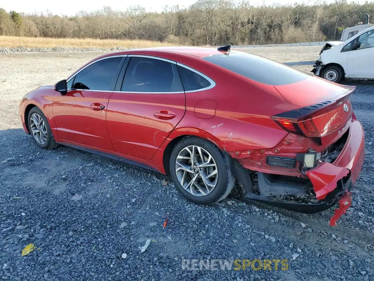 2 Photograph of a damaged car KMHL64JA9MA166653 HYUNDAI SONATA 2021