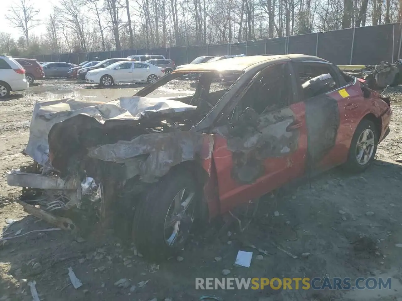 1 Photograph of a damaged car 5NPEG4JA0NH134288 HYUNDAI SONATA 2022