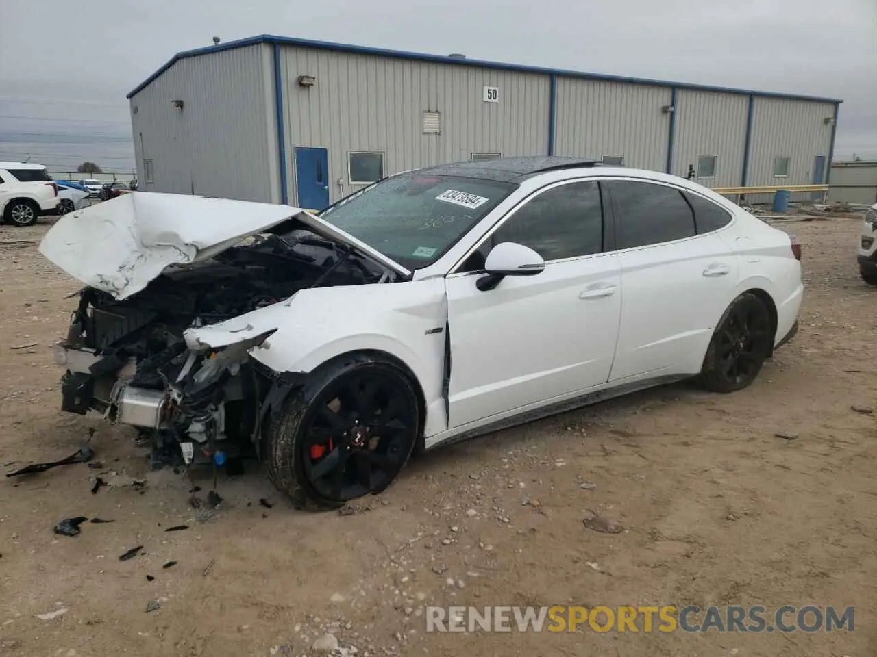 1 Photograph of a damaged car 5NPEK4JC3NH143485 HYUNDAI SONATA 2022