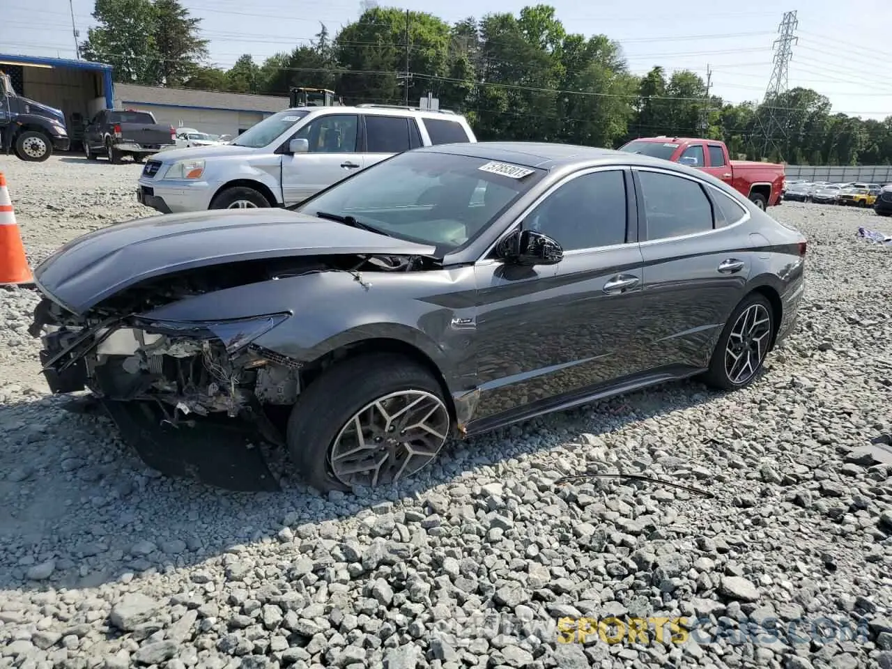 1 Photograph of a damaged car KMHL14JC6NA245490 HYUNDAI SONATA 2022