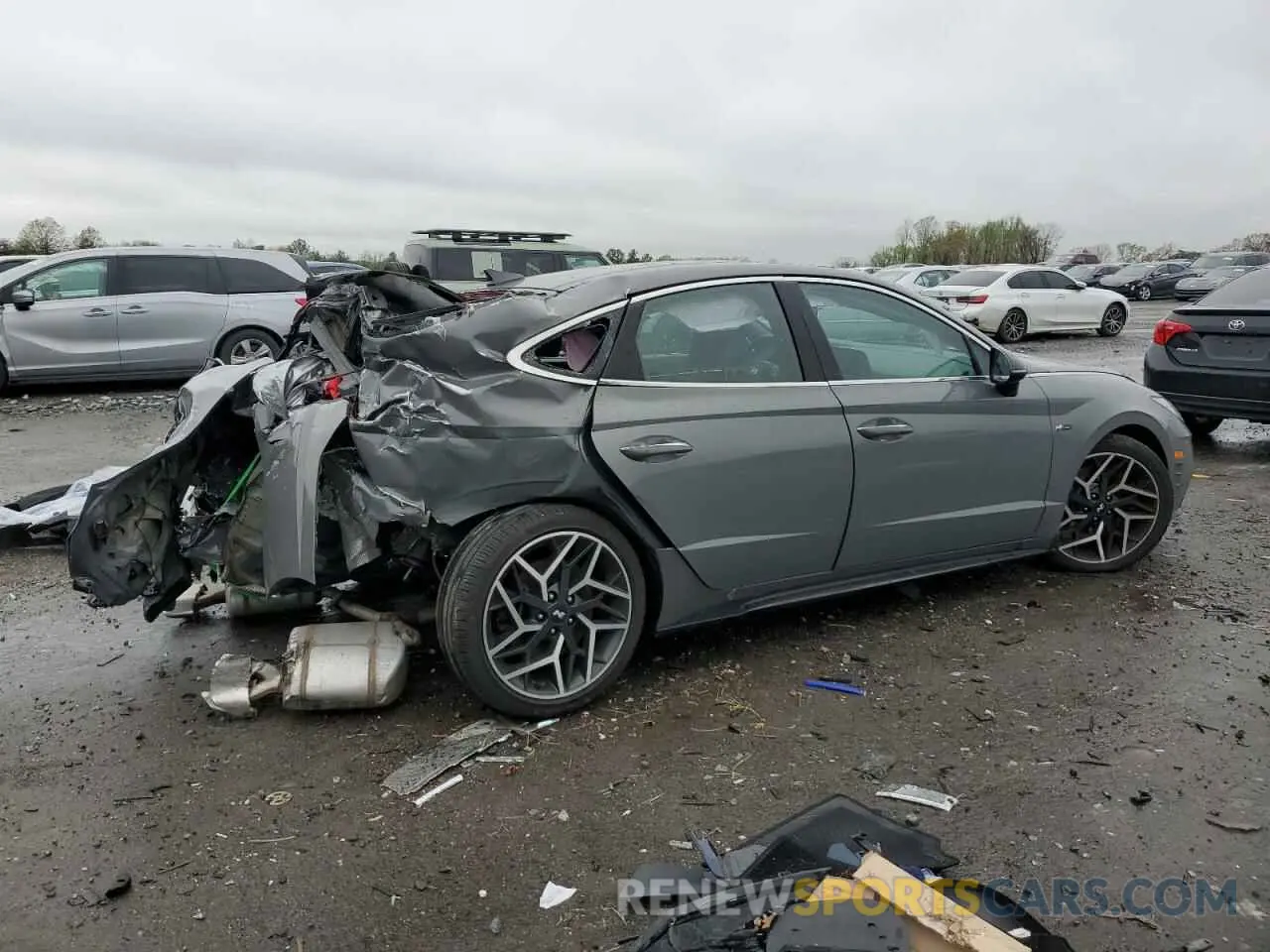 3 Photograph of a damaged car KMHL14JCXNA244939 HYUNDAI SONATA 2022