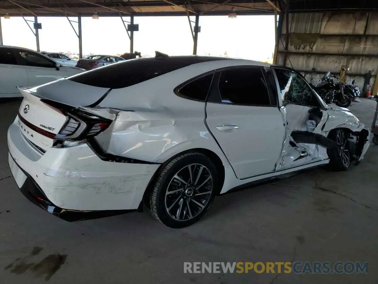 3 Photograph of a damaged car KMHL34J20NA173302 HYUNDAI SONATA 2022
