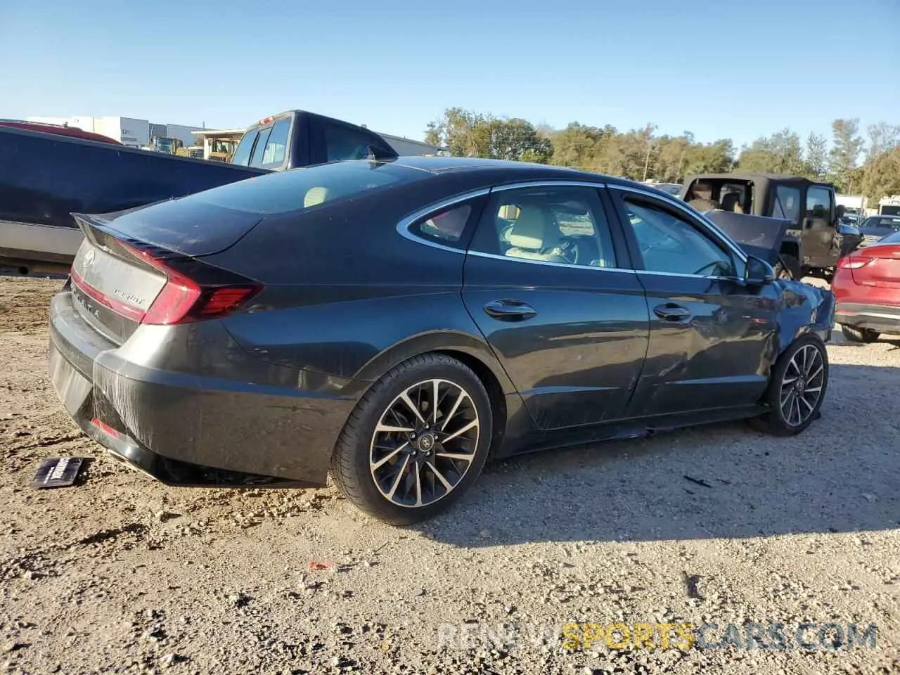 3 Photograph of a damaged car KMHL34J22NA173074 HYUNDAI SONATA 2022