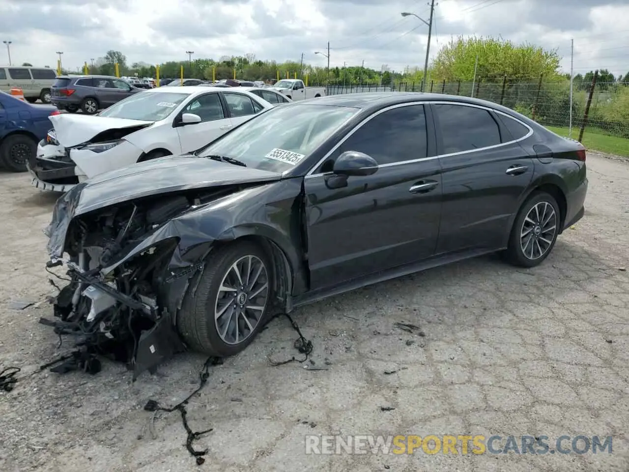 1 Photograph of a damaged car KMHL34J25NA227354 HYUNDAI SONATA 2022