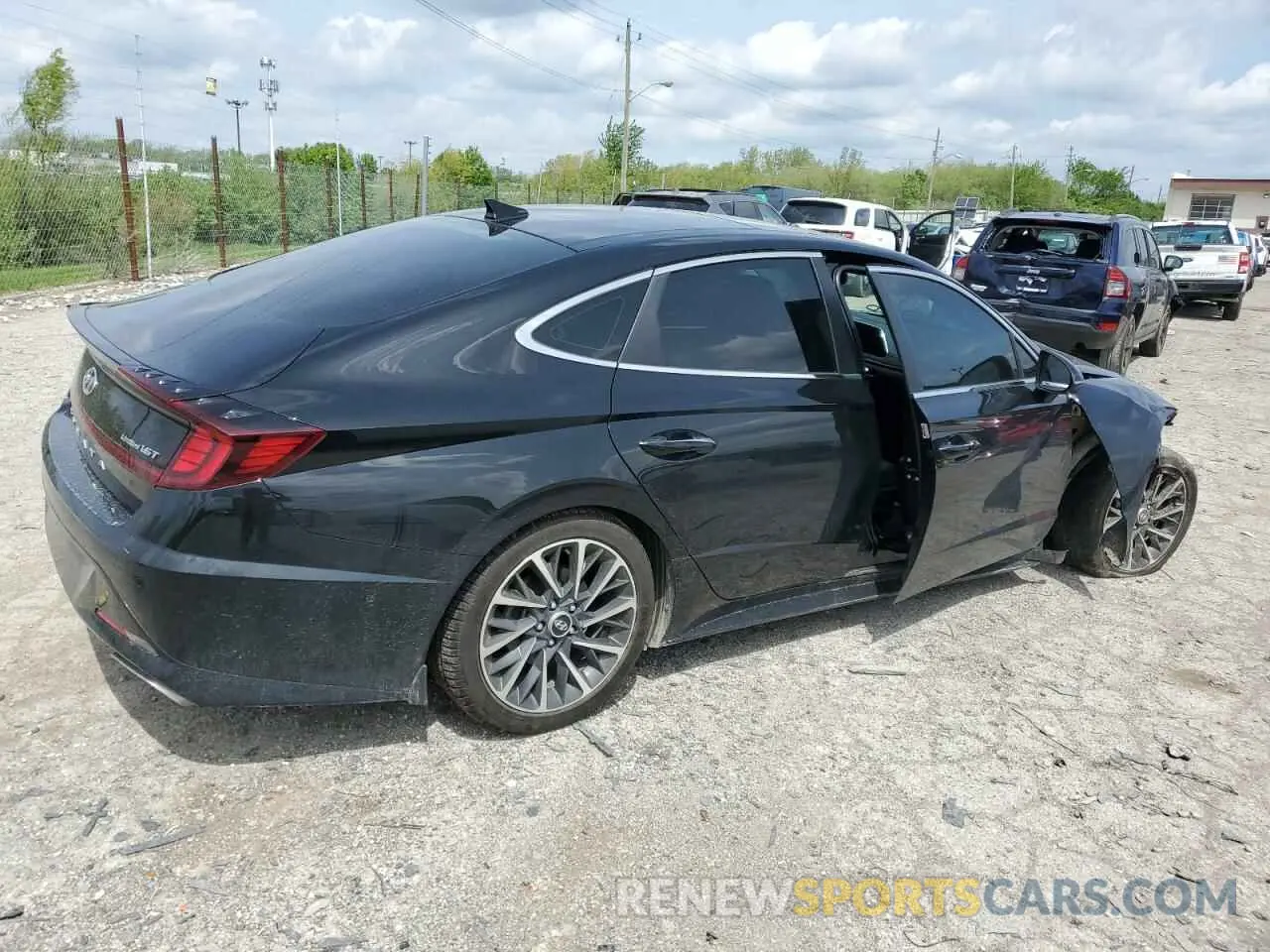 3 Photograph of a damaged car KMHL34J25NA227354 HYUNDAI SONATA 2022