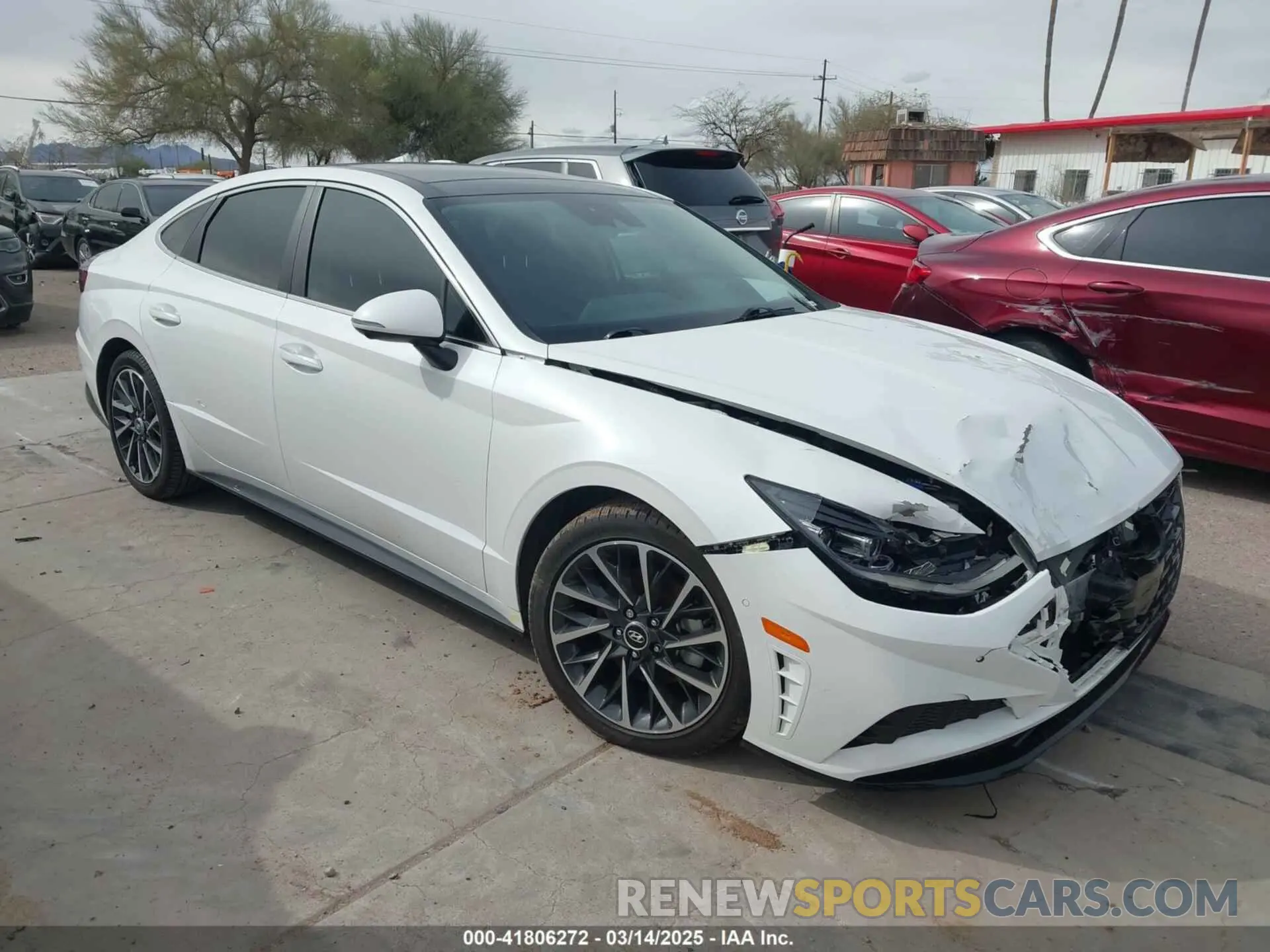 1 Photograph of a damaged car KMHL34J28NA200892 HYUNDAI SONATA 2022