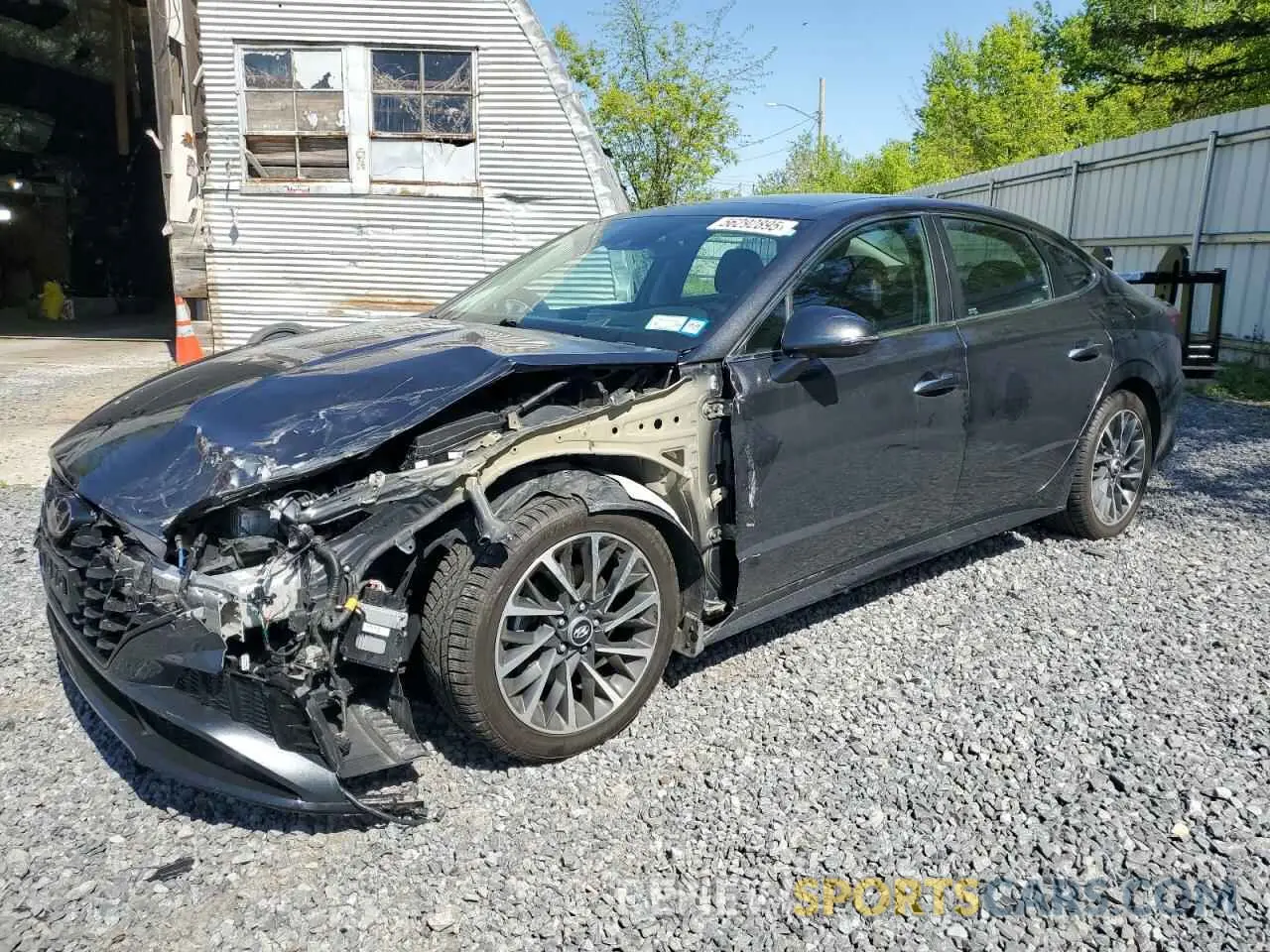 1 Photograph of a damaged car KMHL34J28NA232449 HYUNDAI SONATA 2022