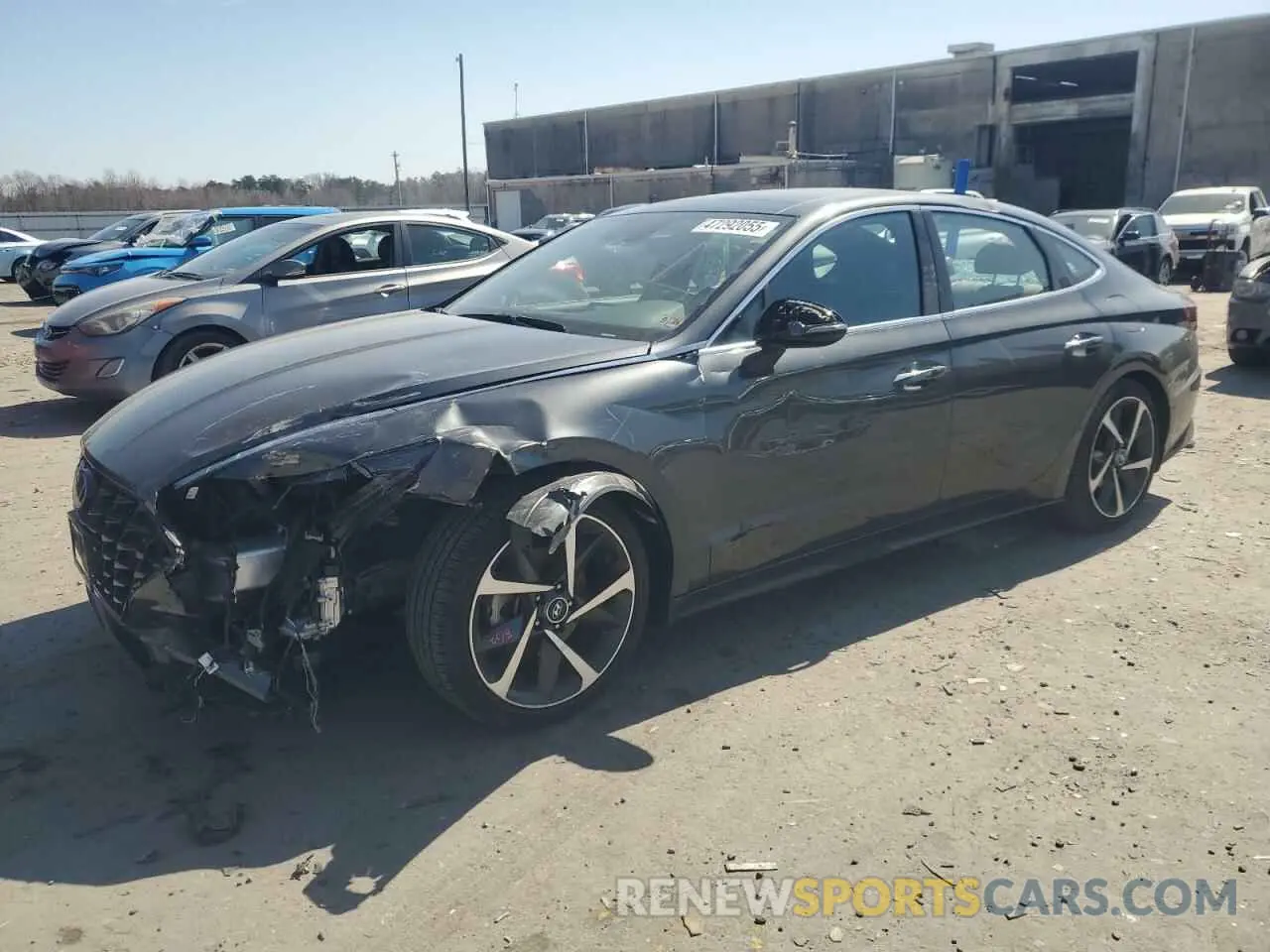 1 Photograph of a damaged car KMHL44J27NA237719 HYUNDAI SONATA 2022
