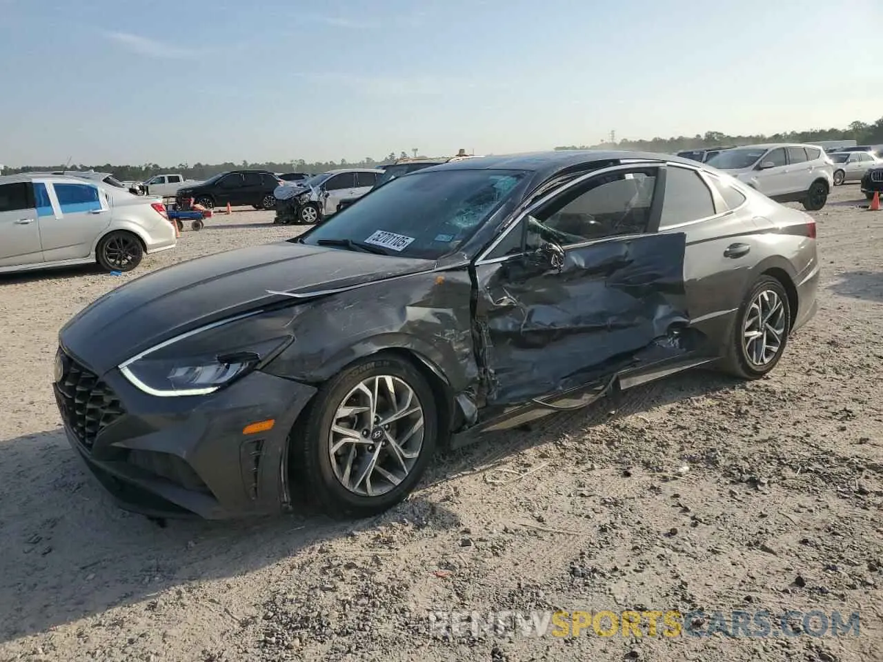 1 Photograph of a damaged car KMHL64JA0NA207074 HYUNDAI SONATA 2022