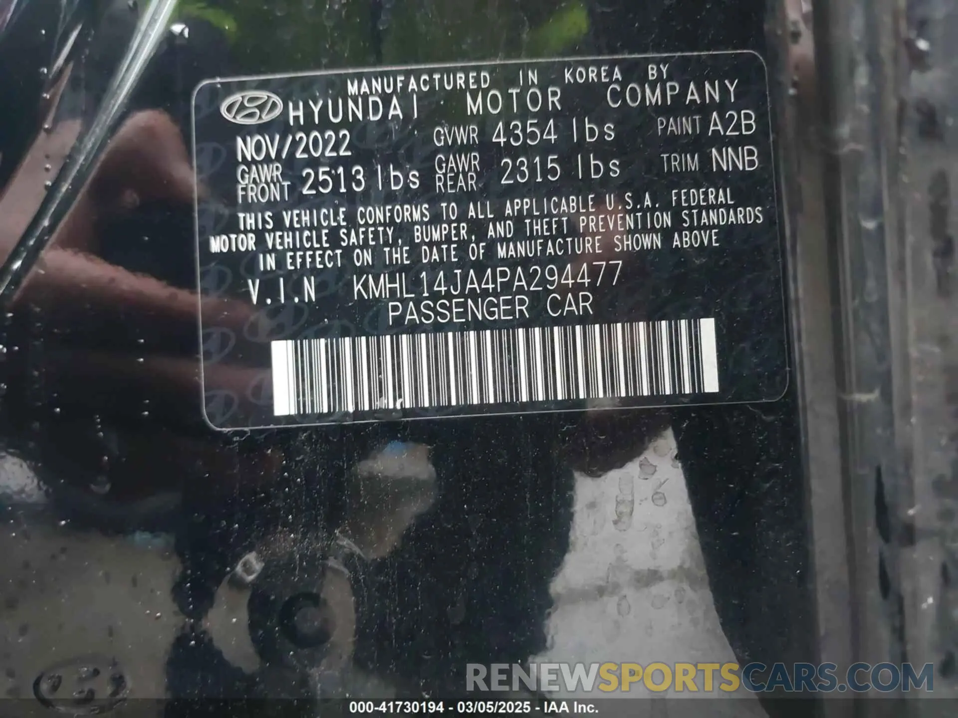 9 Photograph of a damaged car KMHL14JA4PA294477 HYUNDAI SONATA 2023