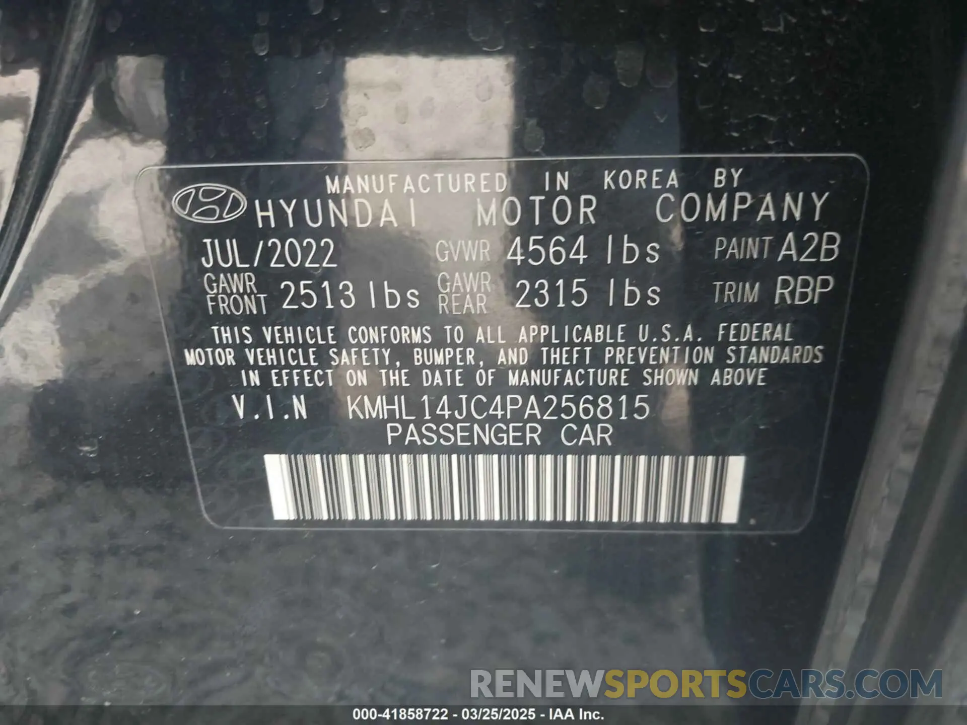 9 Photograph of a damaged car KMHL14JC4PA256815 HYUNDAI SONATA 2023