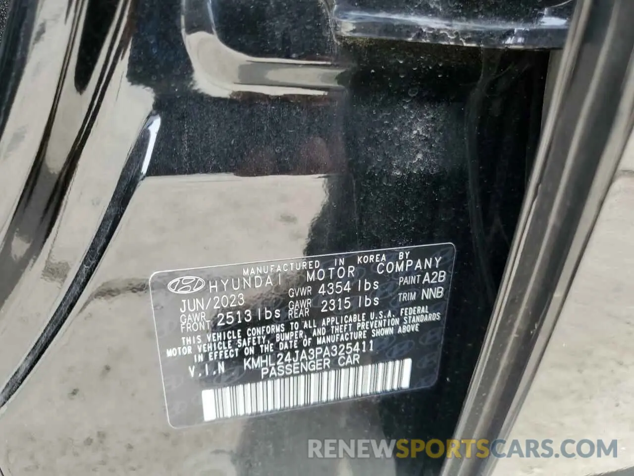 12 Photograph of a damaged car KMHL24JA3PA325411 HYUNDAI SONATA 2023