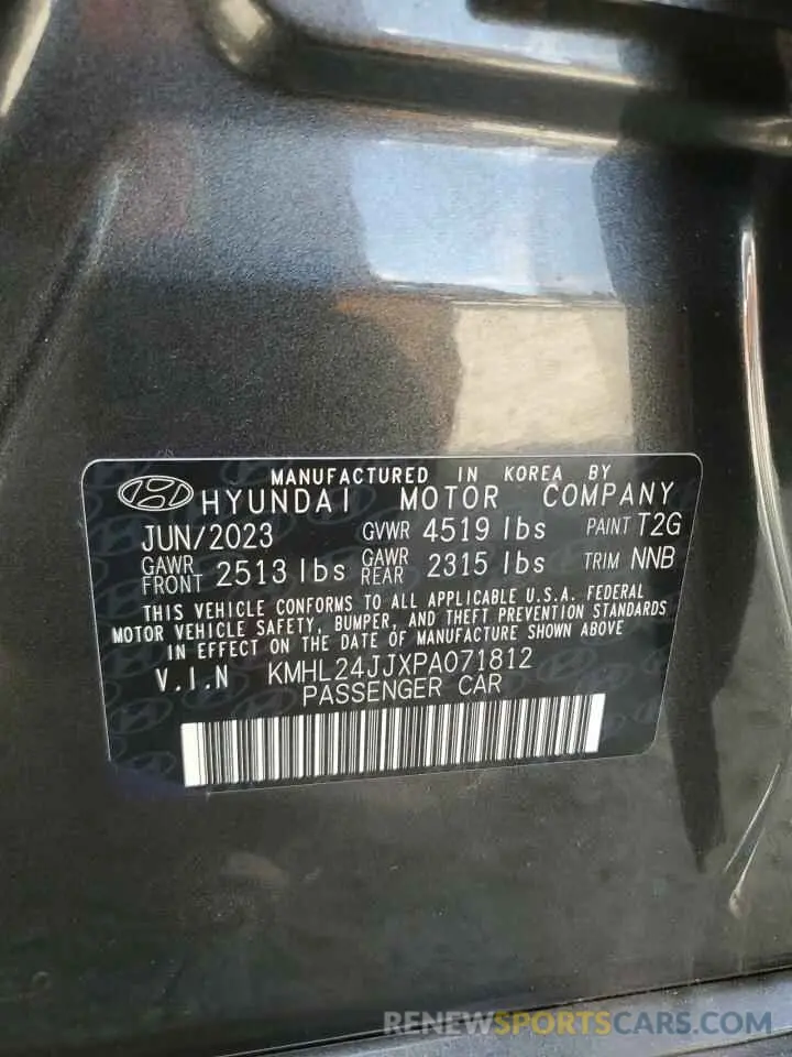 13 Photograph of a damaged car KMHL24JJXPA071812 HYUNDAI SONATA 2023