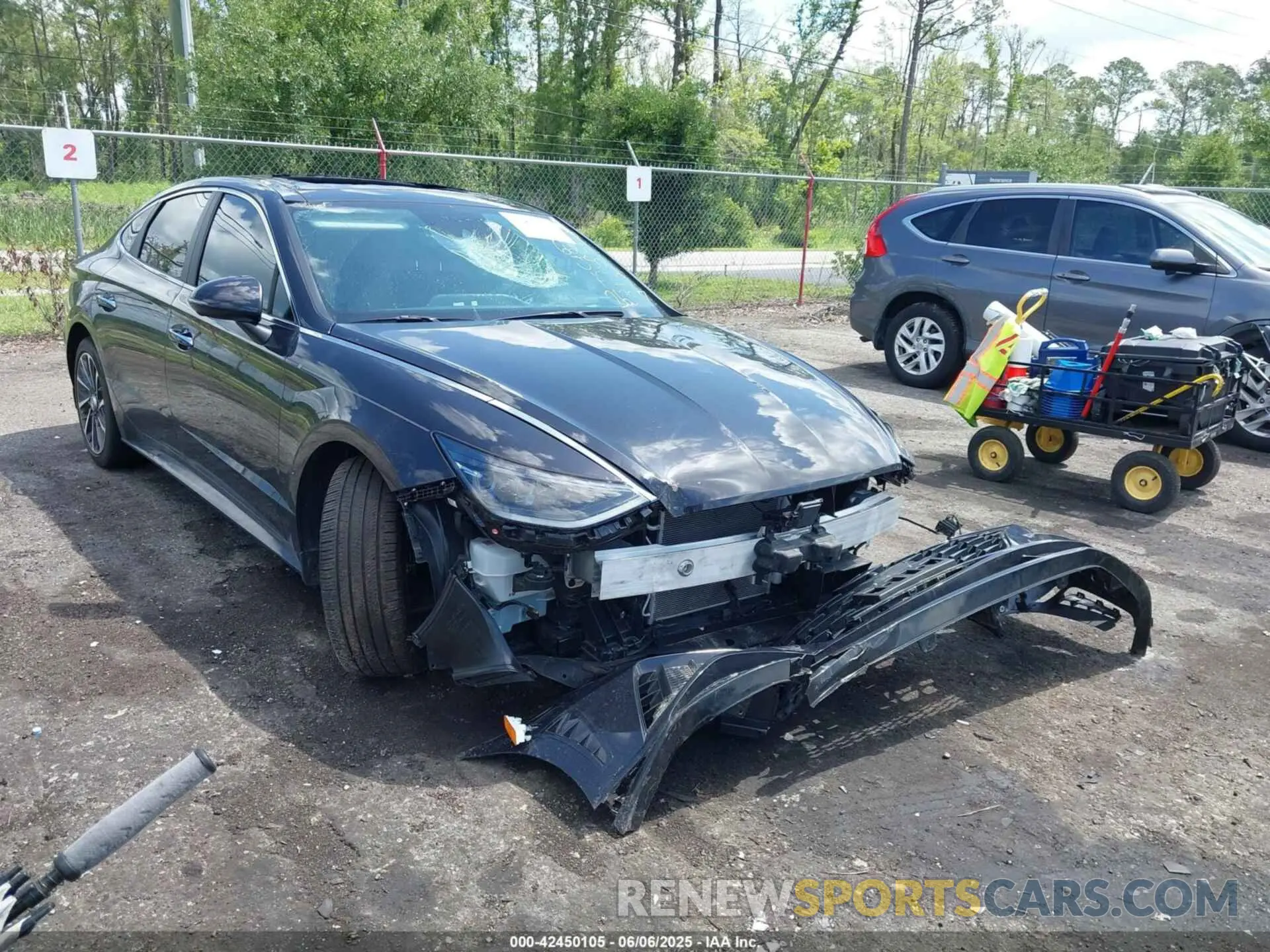 1 Photograph of a damaged car KMHL34J2XPA262877 HYUNDAI SONATA 2023