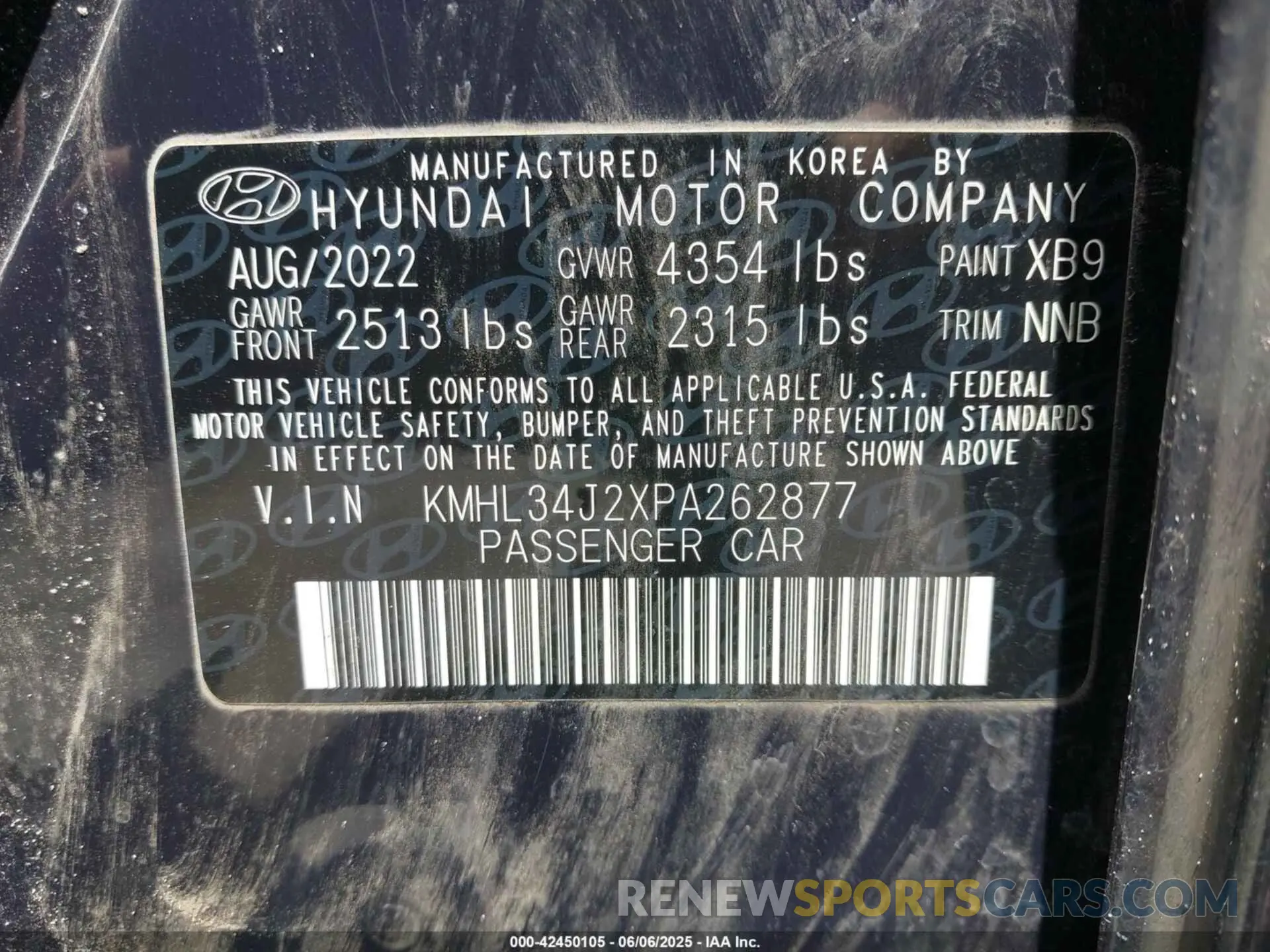 9 Photograph of a damaged car KMHL34J2XPA262877 HYUNDAI SONATA 2023
