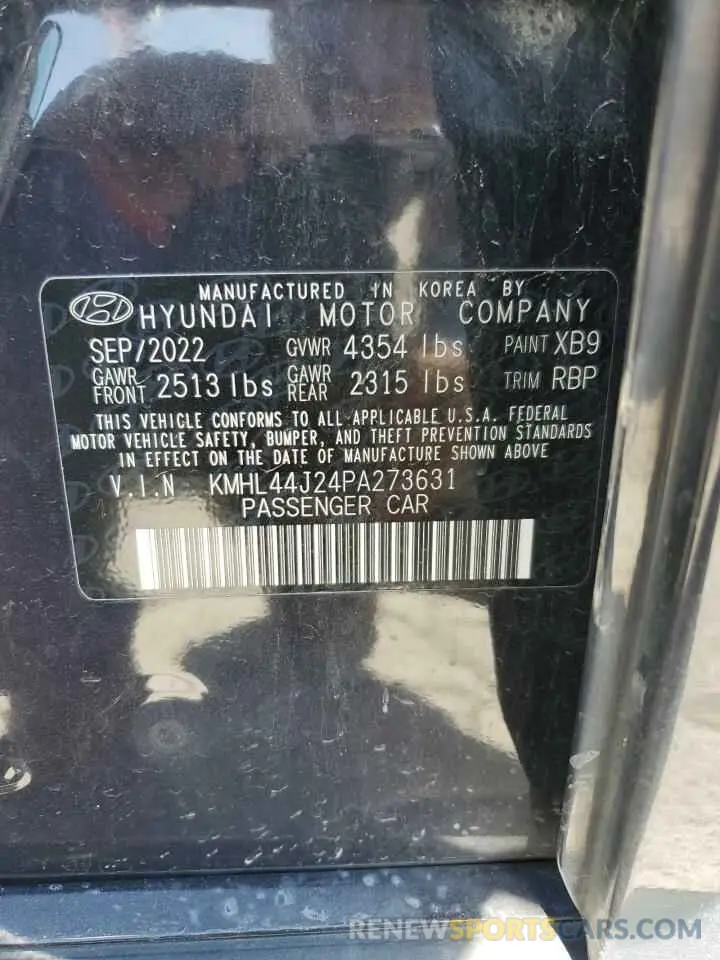 12 Photograph of a damaged car KMHL44J24PA273631 HYUNDAI SONATA 2023