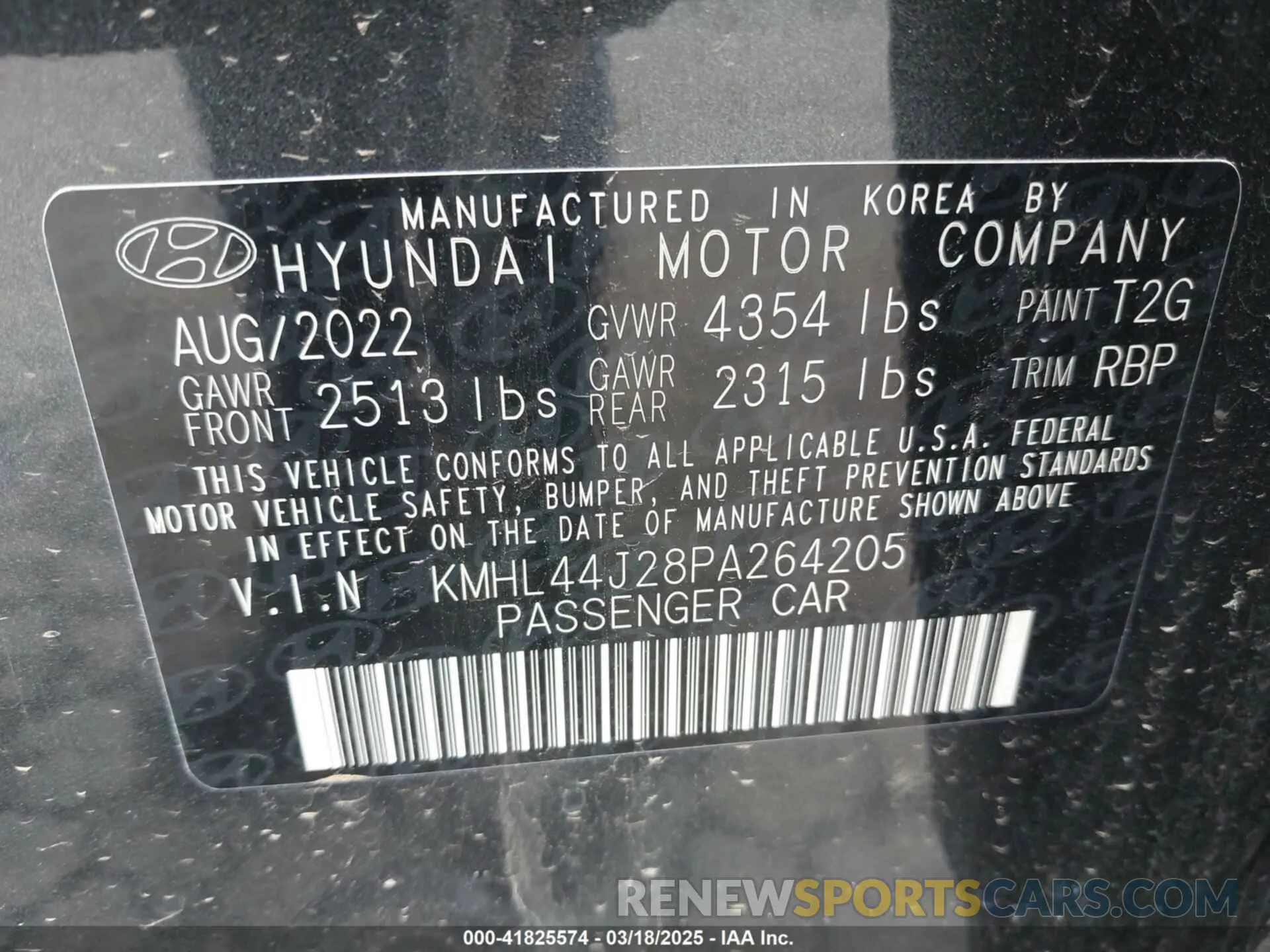 9 Photograph of a damaged car KMHL44J28PA264205 HYUNDAI SONATA 2023