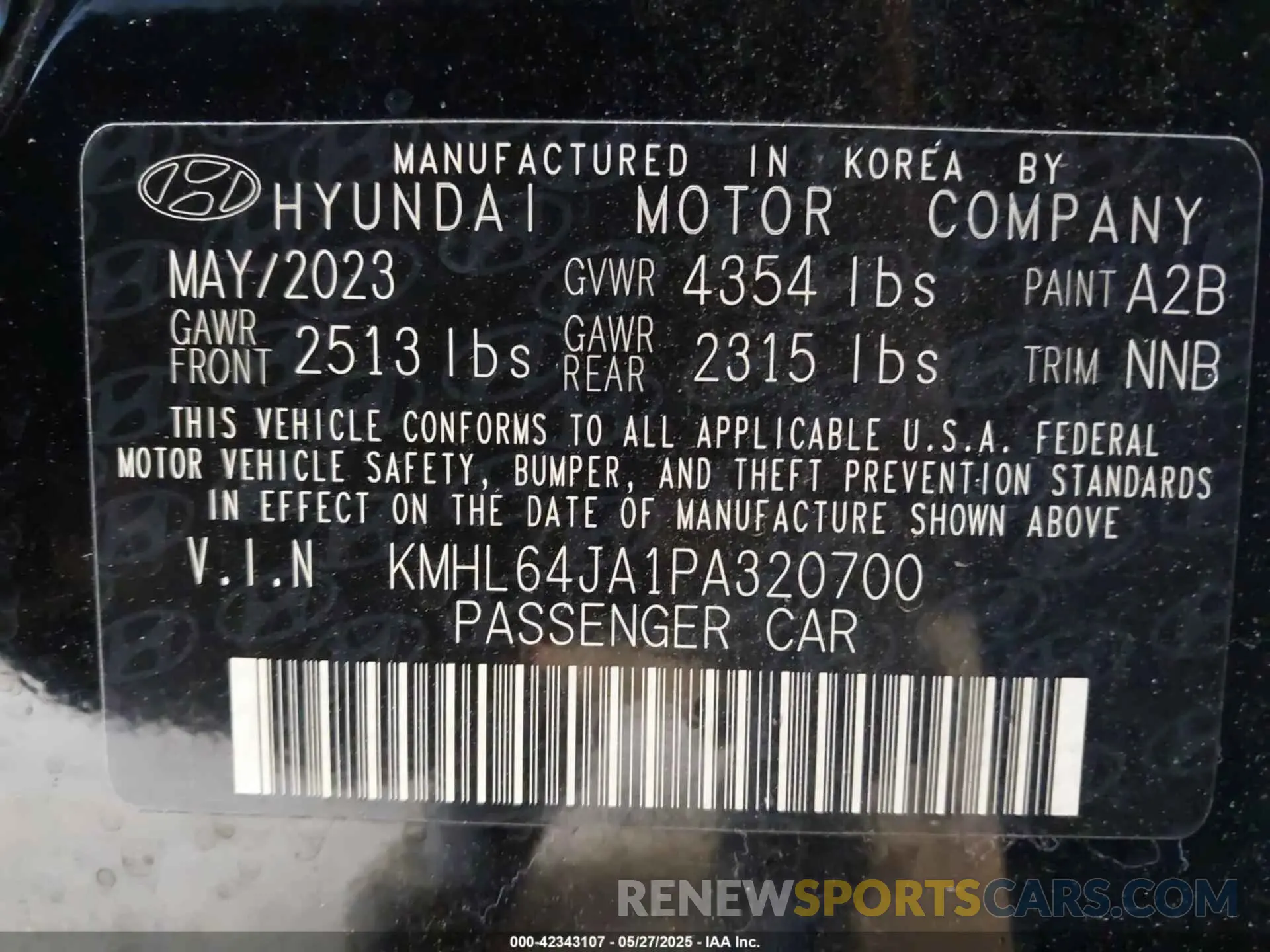 9 Photograph of a damaged car KMHL64JA1PA320700 HYUNDAI SONATA 2023
