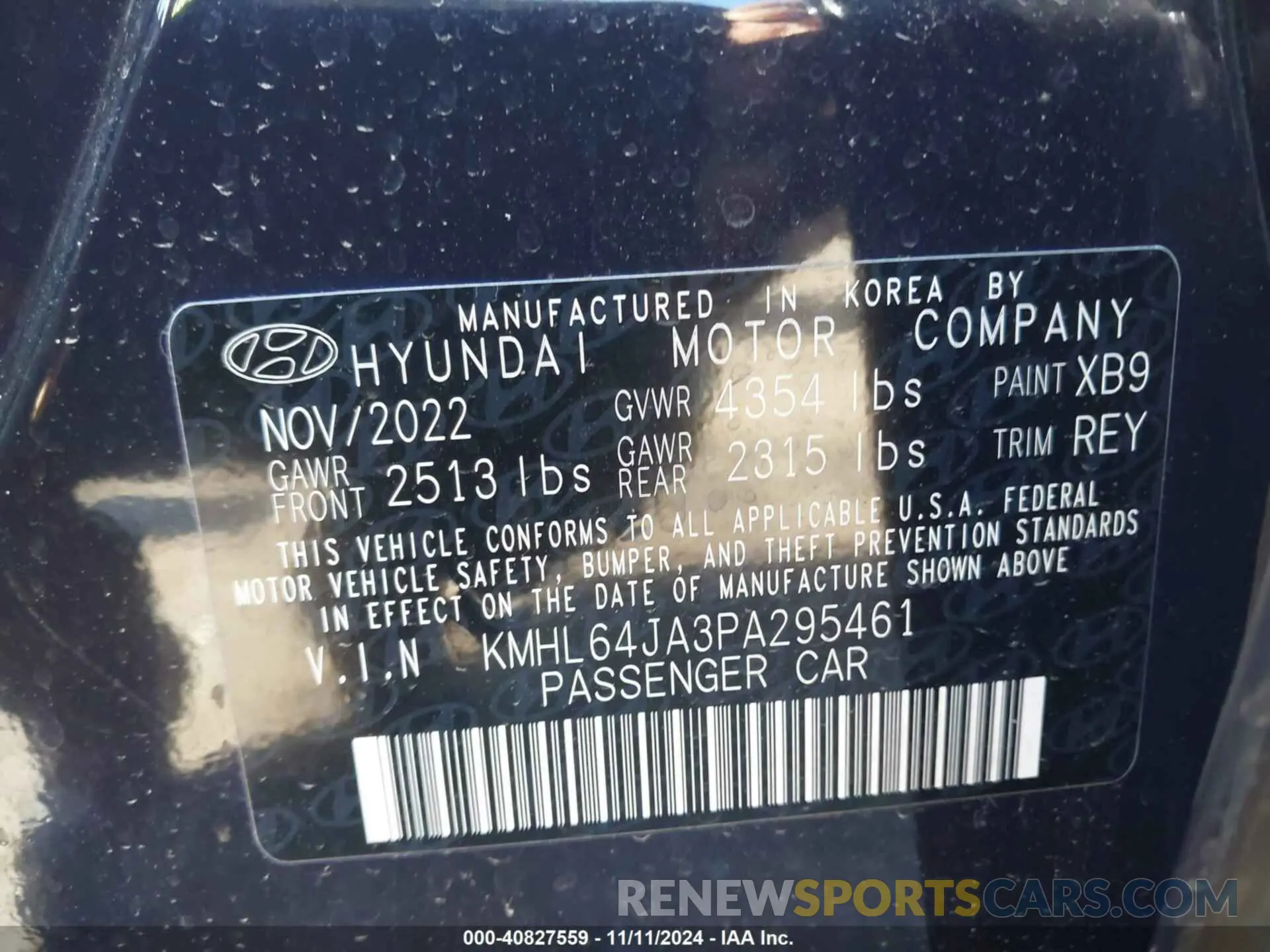 9 Photograph of a damaged car KMHL64JA3PA295461 HYUNDAI SONATA 2023