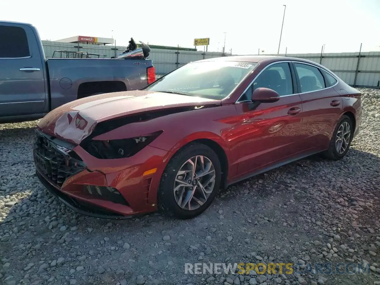 1 Photograph of a damaged car KMHL64JA9PA325174 HYUNDAI SONATA 2023