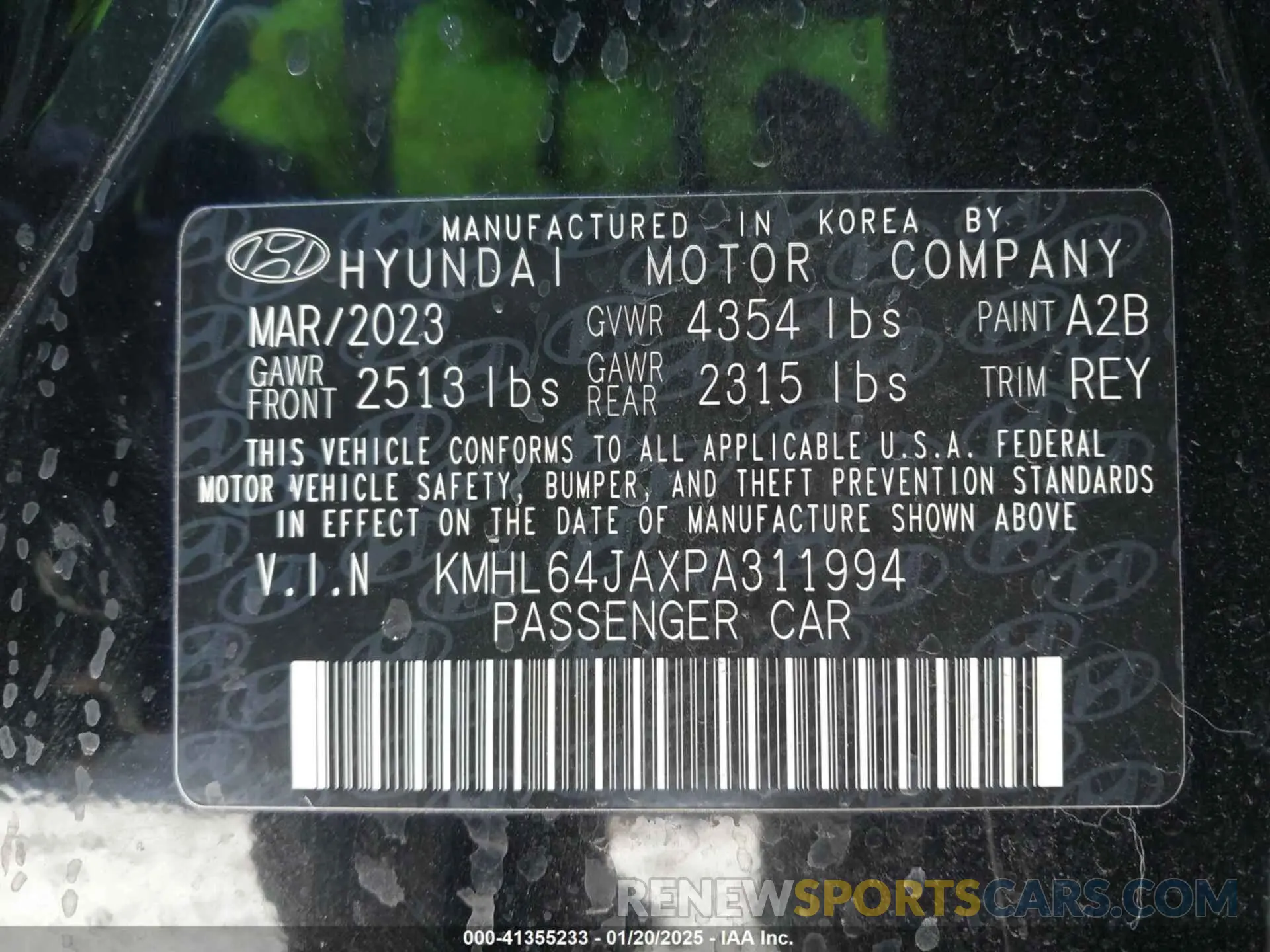9 Photograph of a damaged car KMHL64JAXPA311994 HYUNDAI SONATA 2023