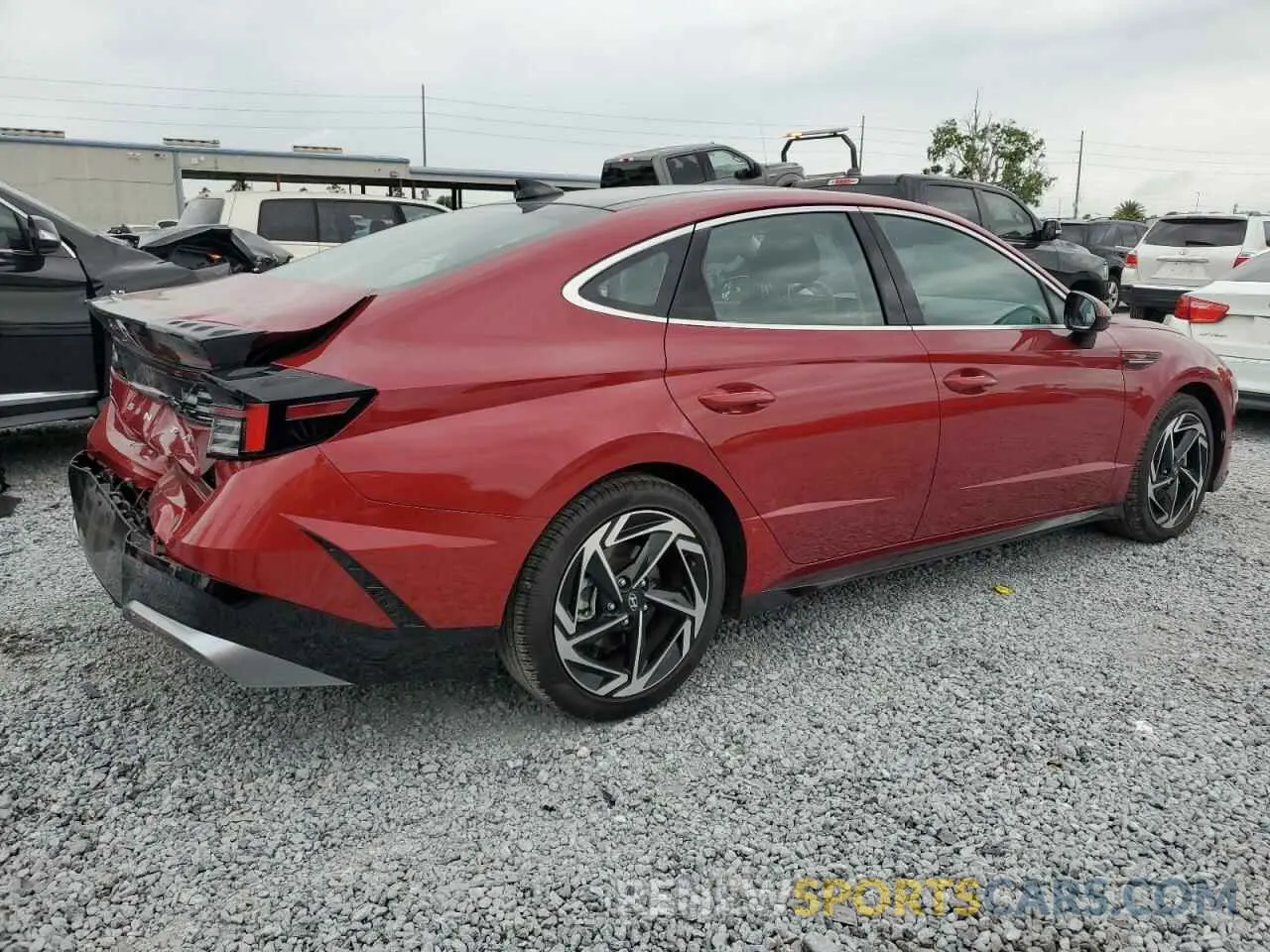 3 Photograph of a damaged car KMHL14JA1RA406185 HYUNDAI SONATA 2024
