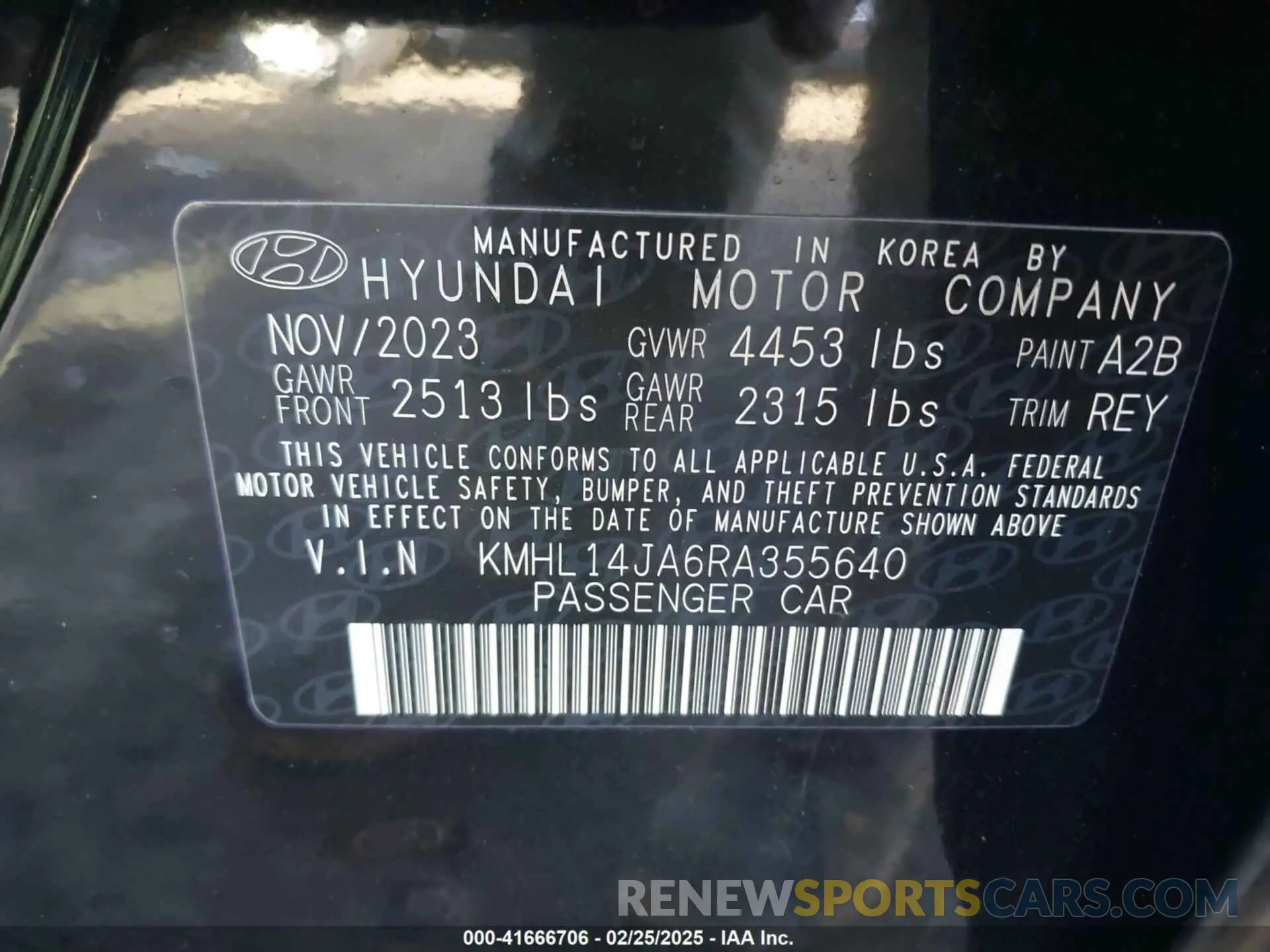 9 Photograph of a damaged car KMHL14JA6RA355640 HYUNDAI SONATA 2024
