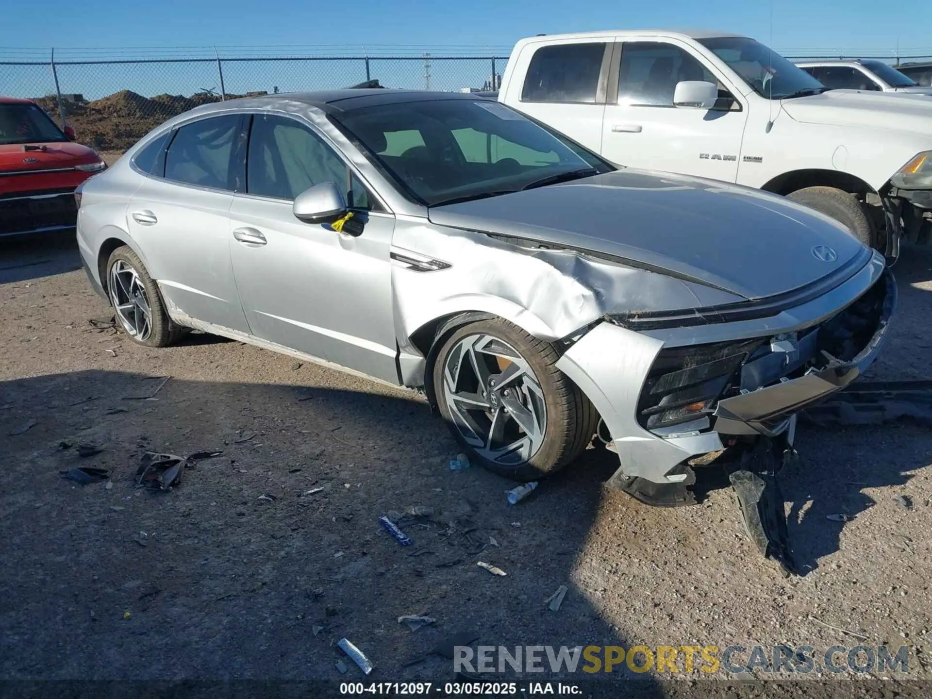 1 Photograph of a damaged car KMHL14JA9RA379026 HYUNDAI SONATA 2024