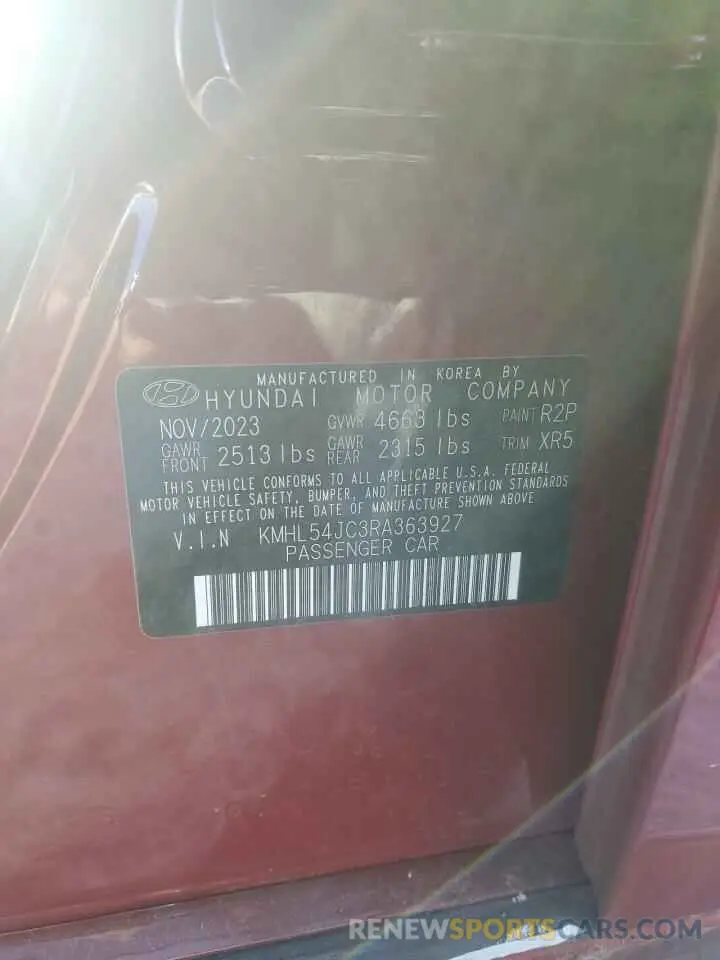 12 Photograph of a damaged car KMHL54JC3RA363927 HYUNDAI SONATA 2024